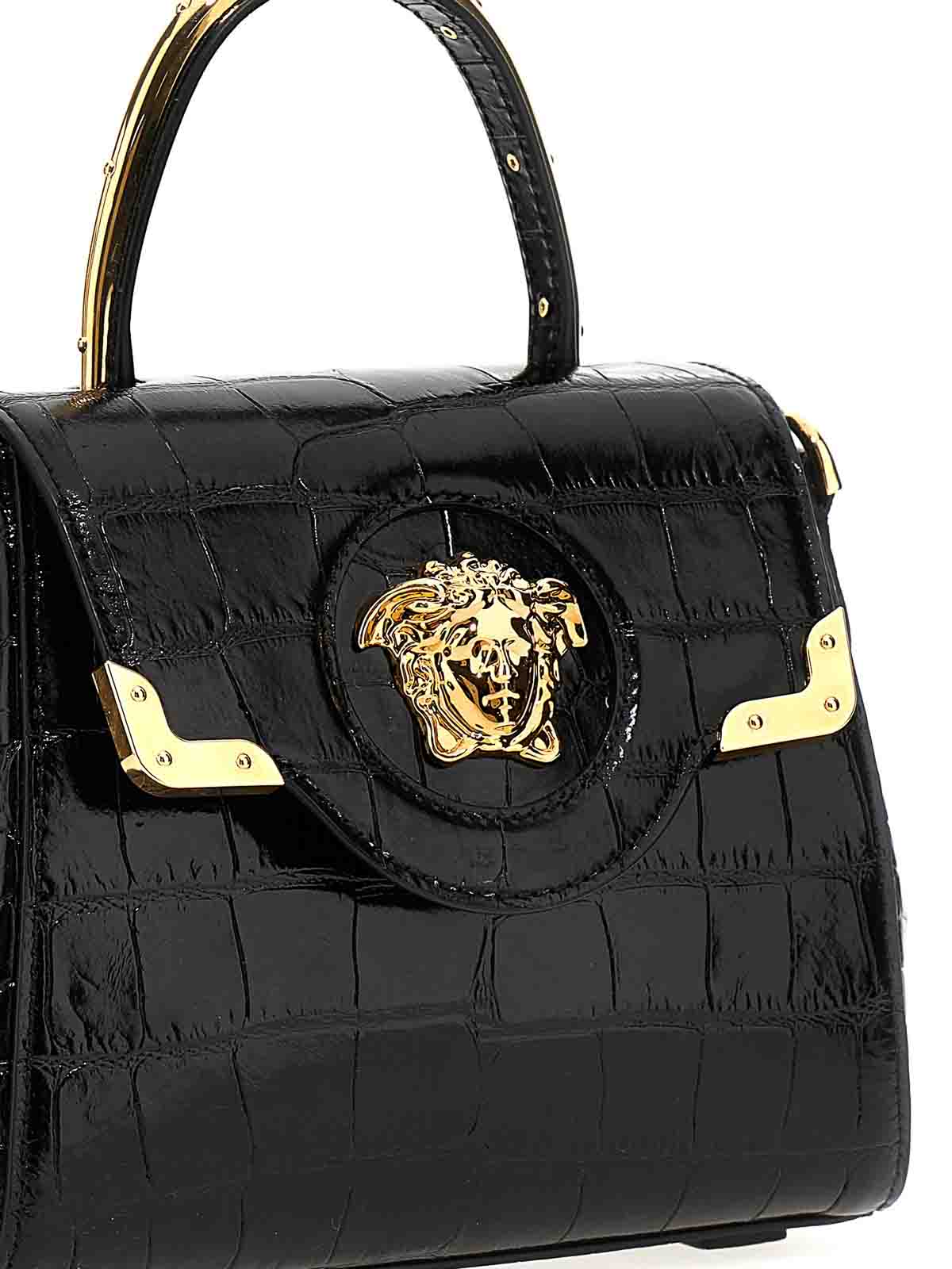 Shop Versace Small Handbag In Black