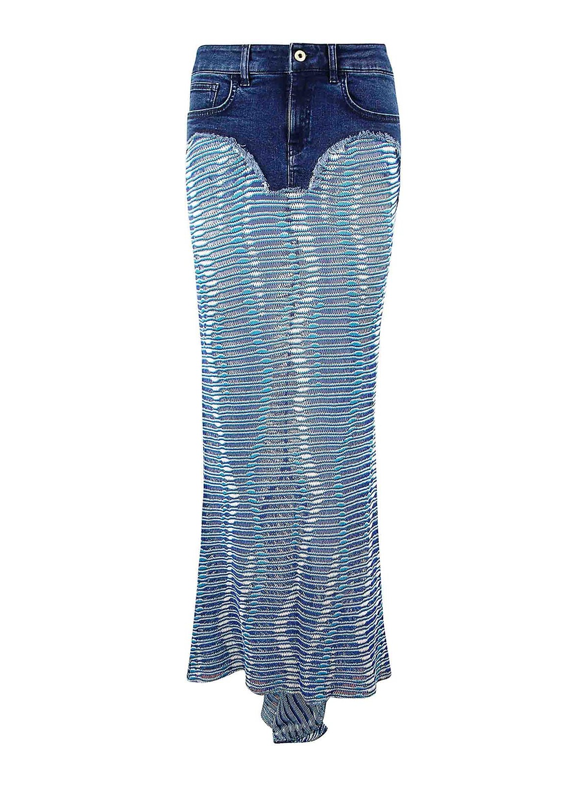 Shop Vitelli Denim Mermaid Skirt In Light Wash
