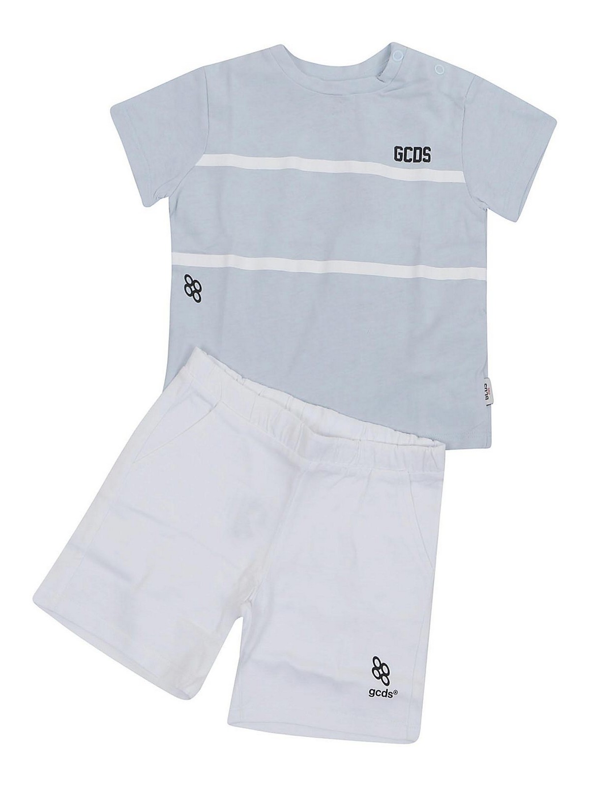 Gcds Kids' T-shirt+shorts In Blue