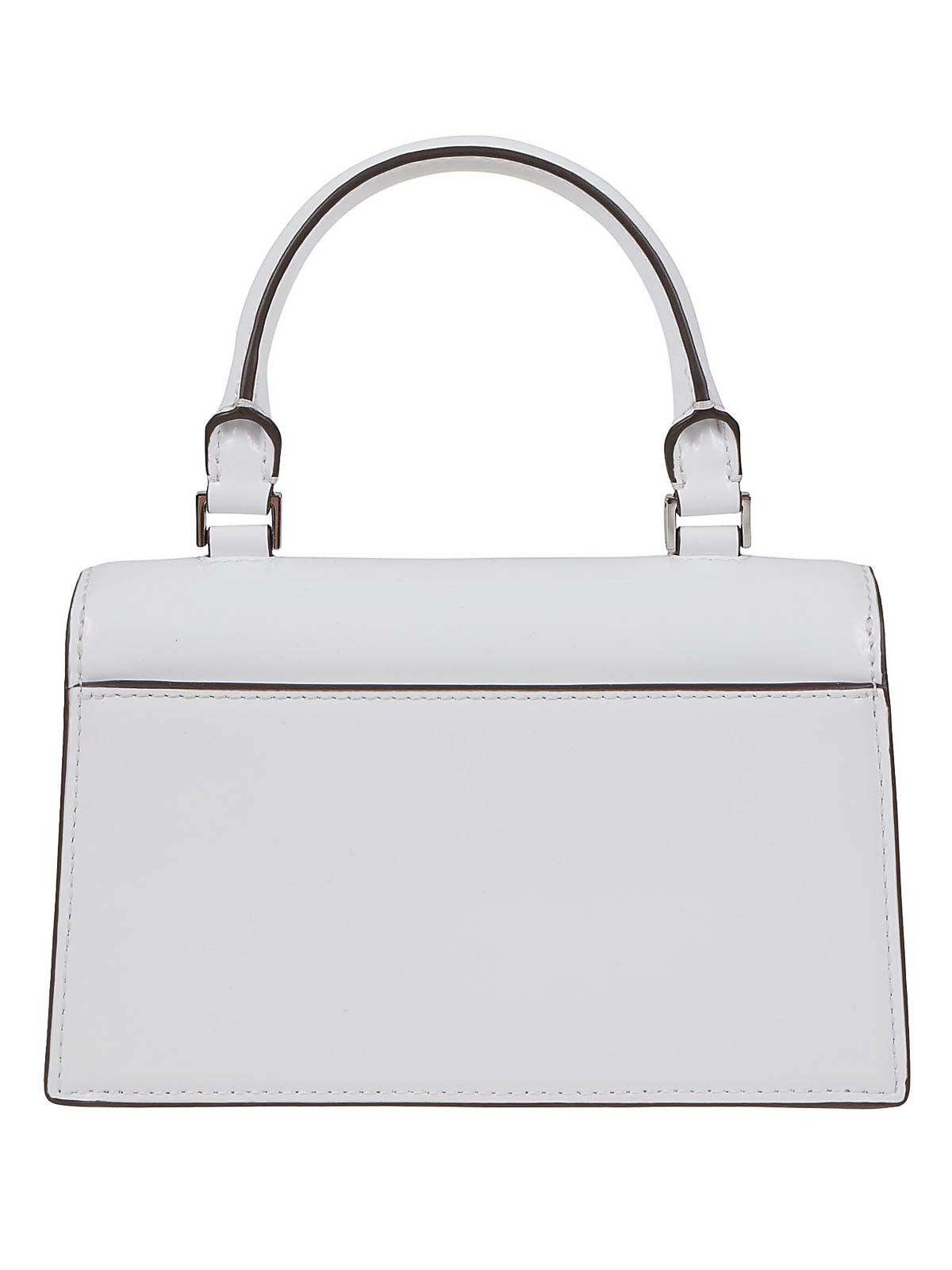 Tory Burch Bon Bon Spazzolato Mini Top-handle Bag in White