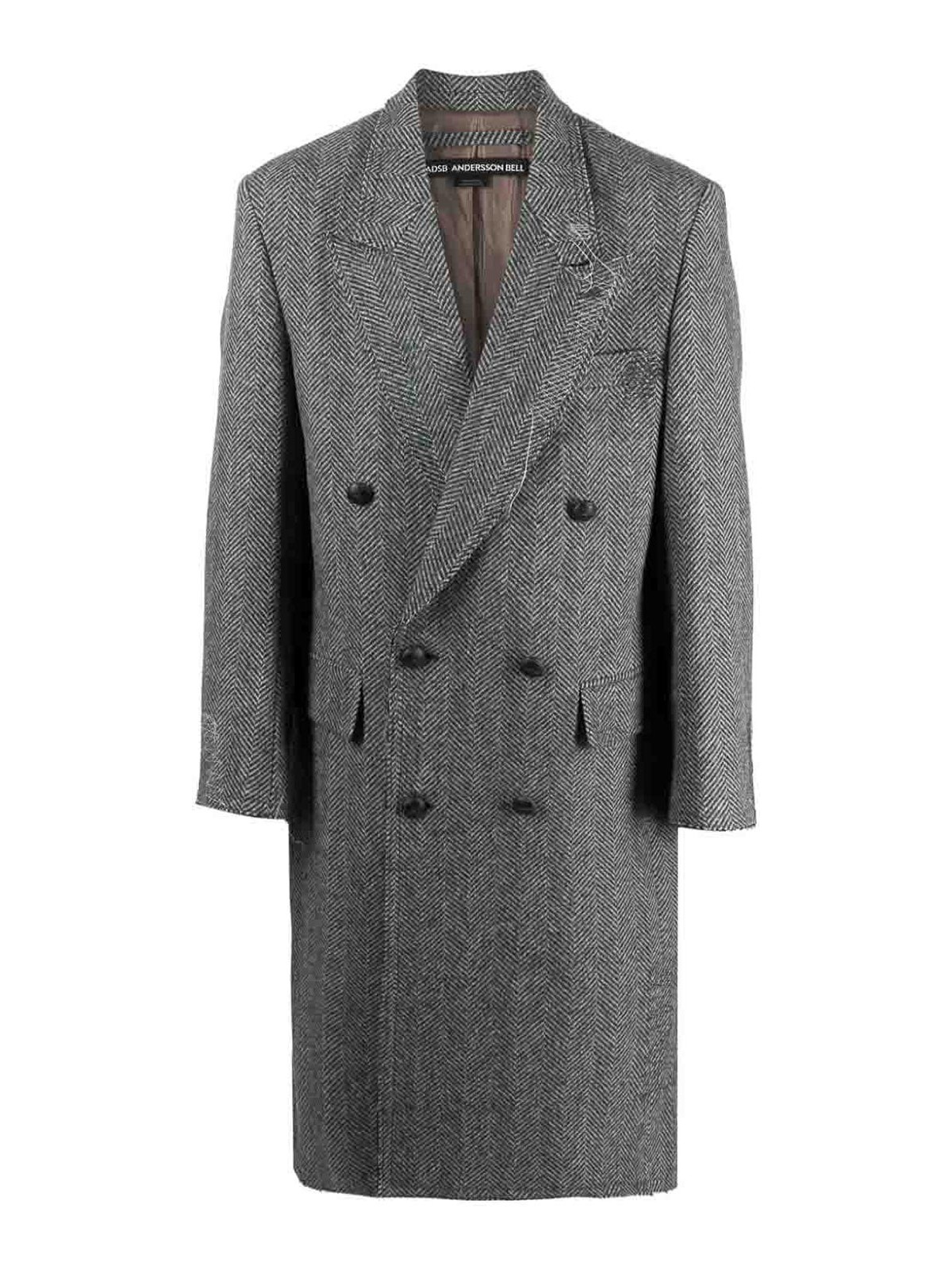 ジャケット・アウター Andersson Bell OVERSIZED W BREASTED COAT andersson-bell-bomber-mix-coat