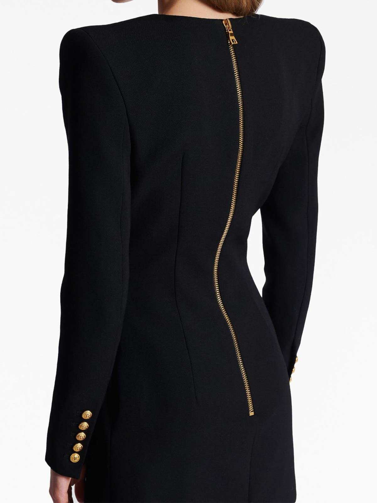 Balmain Robe Courte - Noir - Noir - Femme|BF1R9535WC090PA