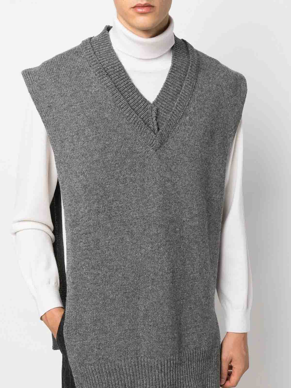 Maison Margiela Gray Layered Sweater