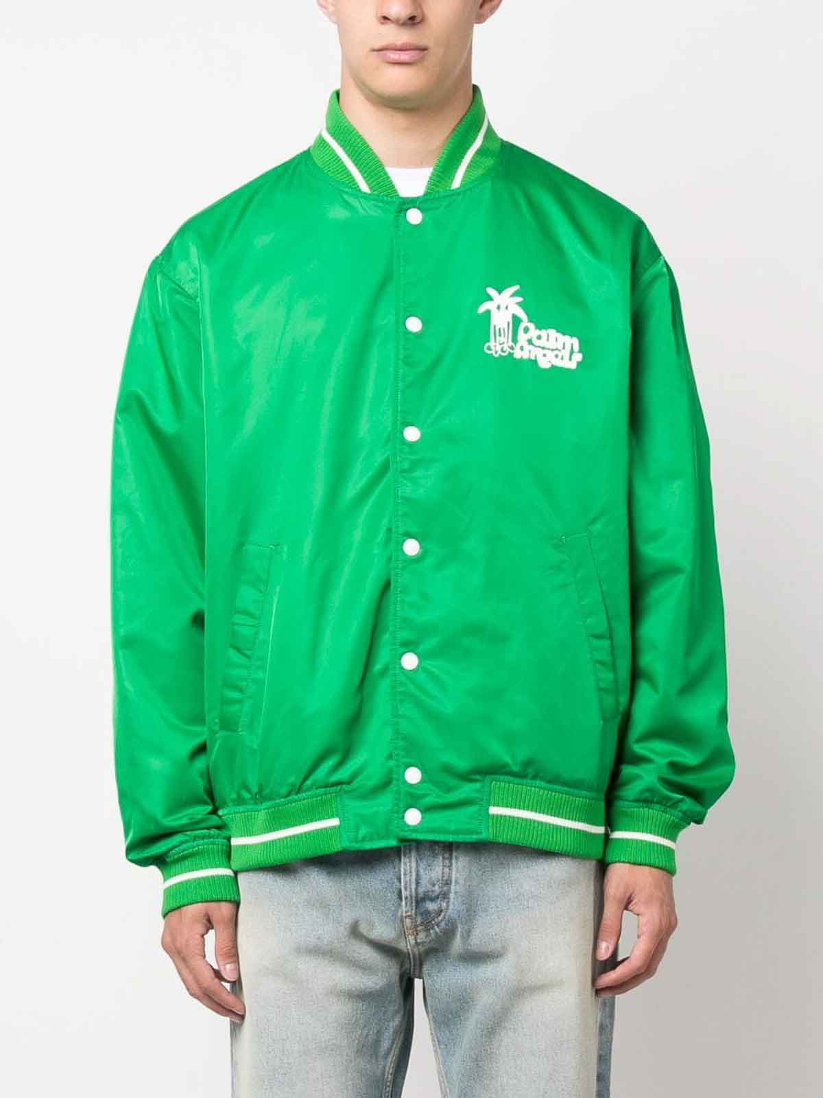 Men's Wool Varsity Jacket With Embroidery by Palm Angels