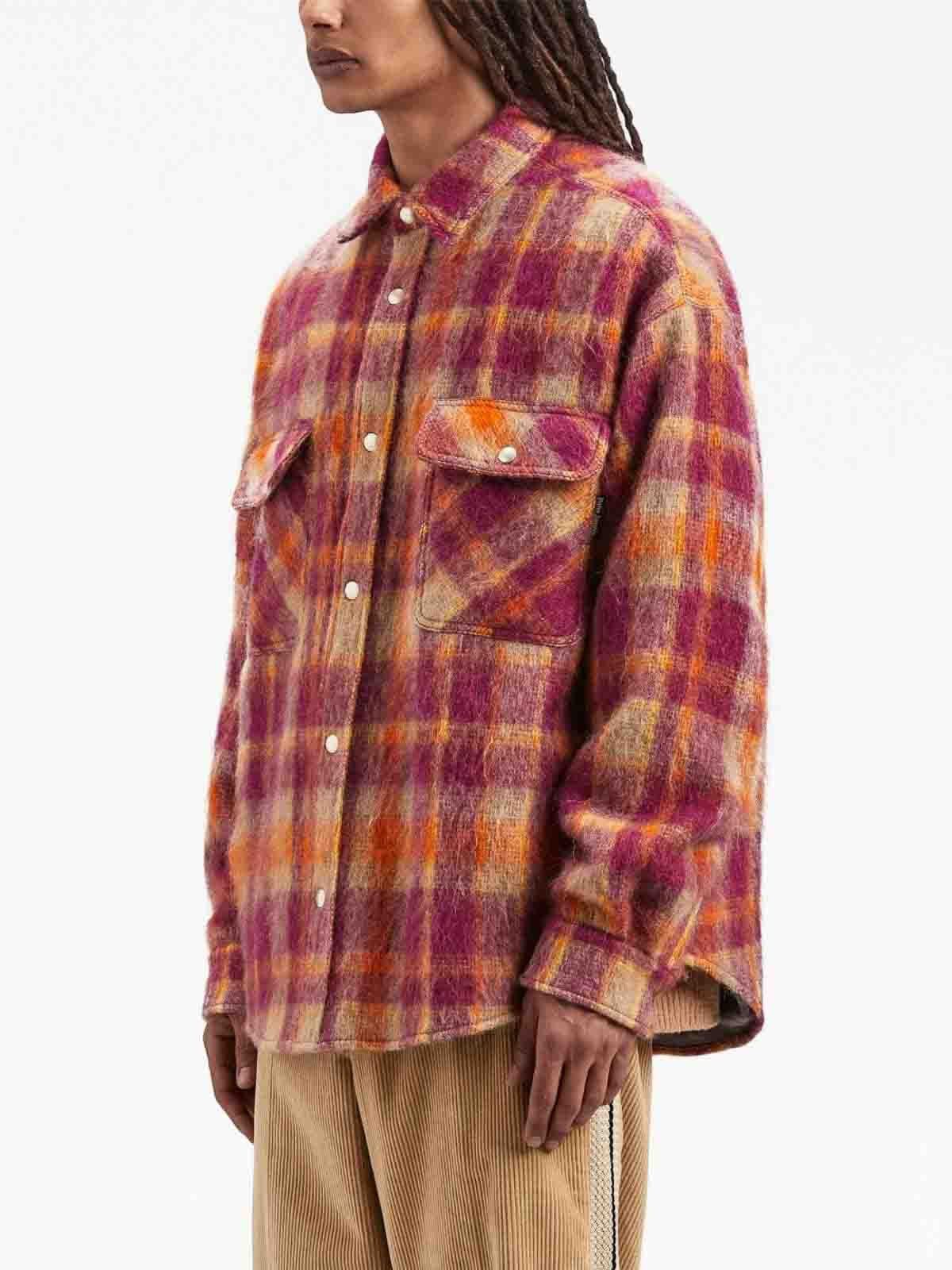 Blazers Palm Angels - Brushed wool check oveshirt