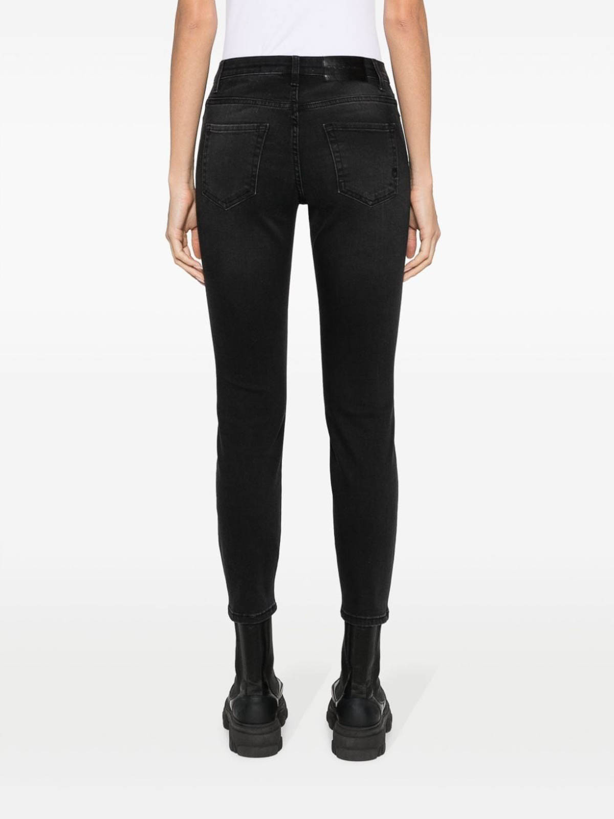 Pinko `sabrina` skinny denim pants - Black - Women