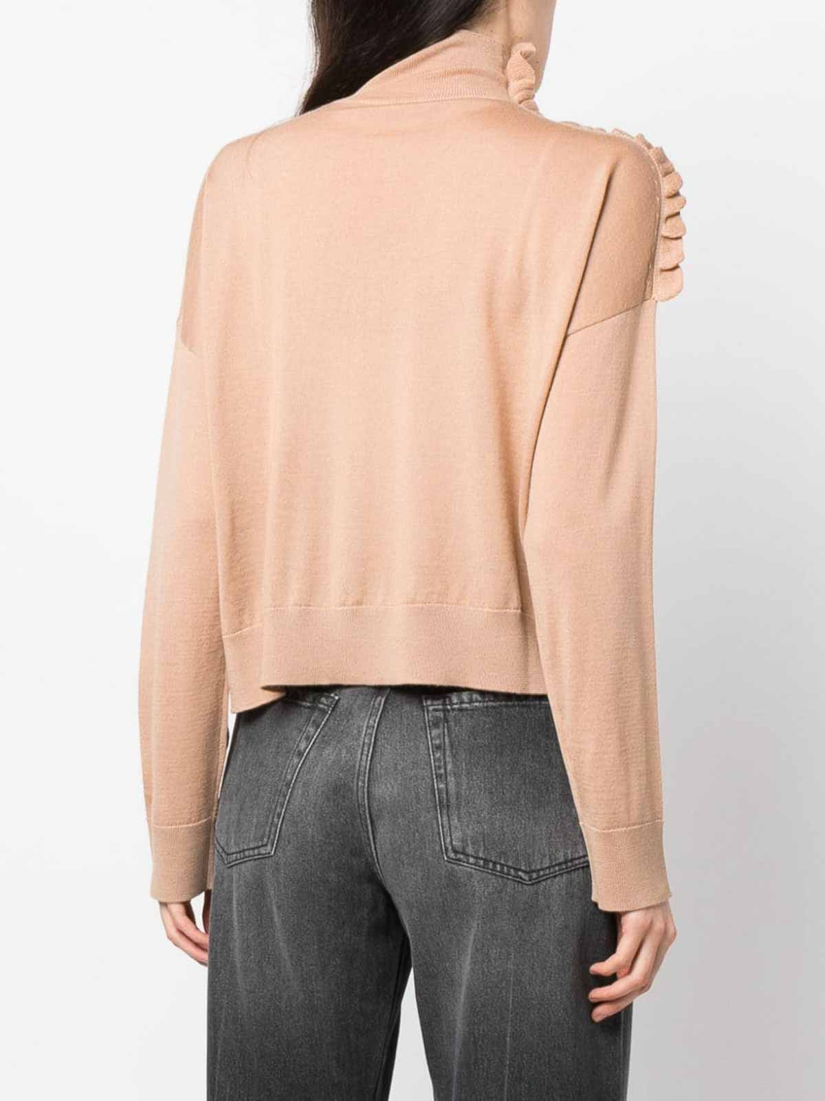Shop Pinko `crisopa` Turtle-neck Sweater In Beis