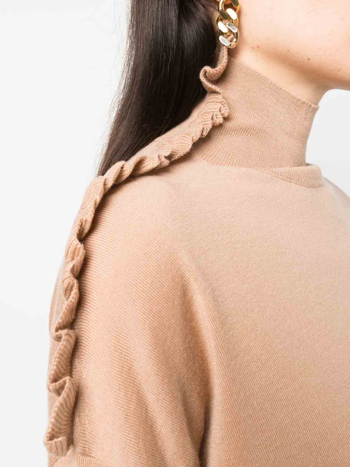 Shop Pinko `crisopa` Turtle-neck Sweater In Beis