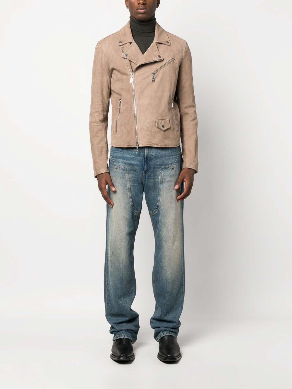TAGLIATORE パーカー Tagliatore Leather `biker` jacket - Green | FRANKLINCHI2301678