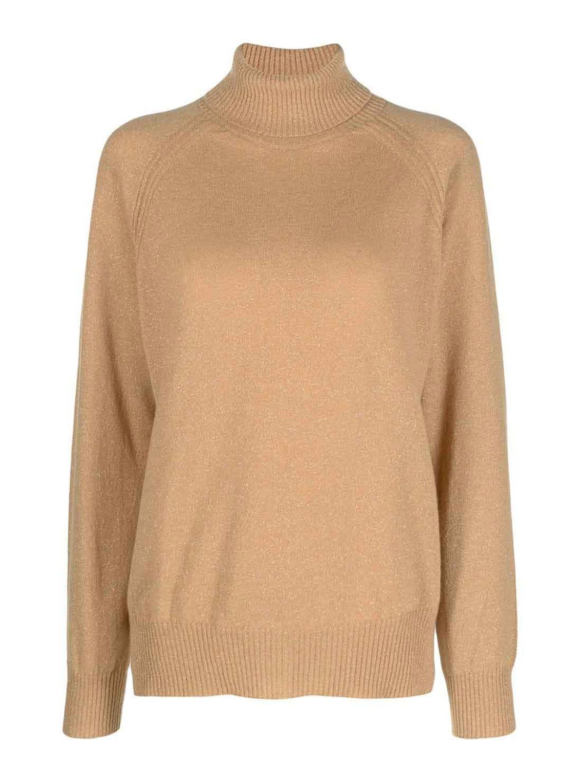 Twinset Turtle-neck Jumper In Brown