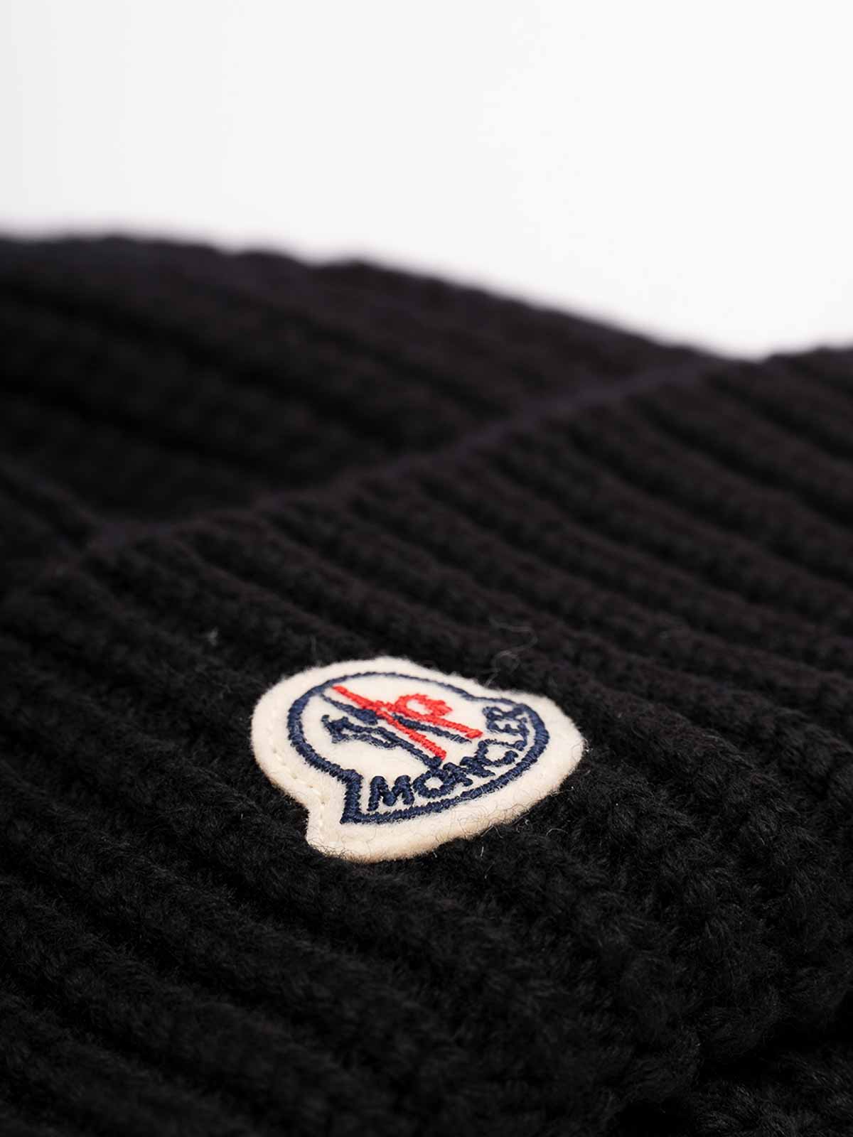 Moncler Logo Beanie Hat 'Black' - 3B00048M1131999