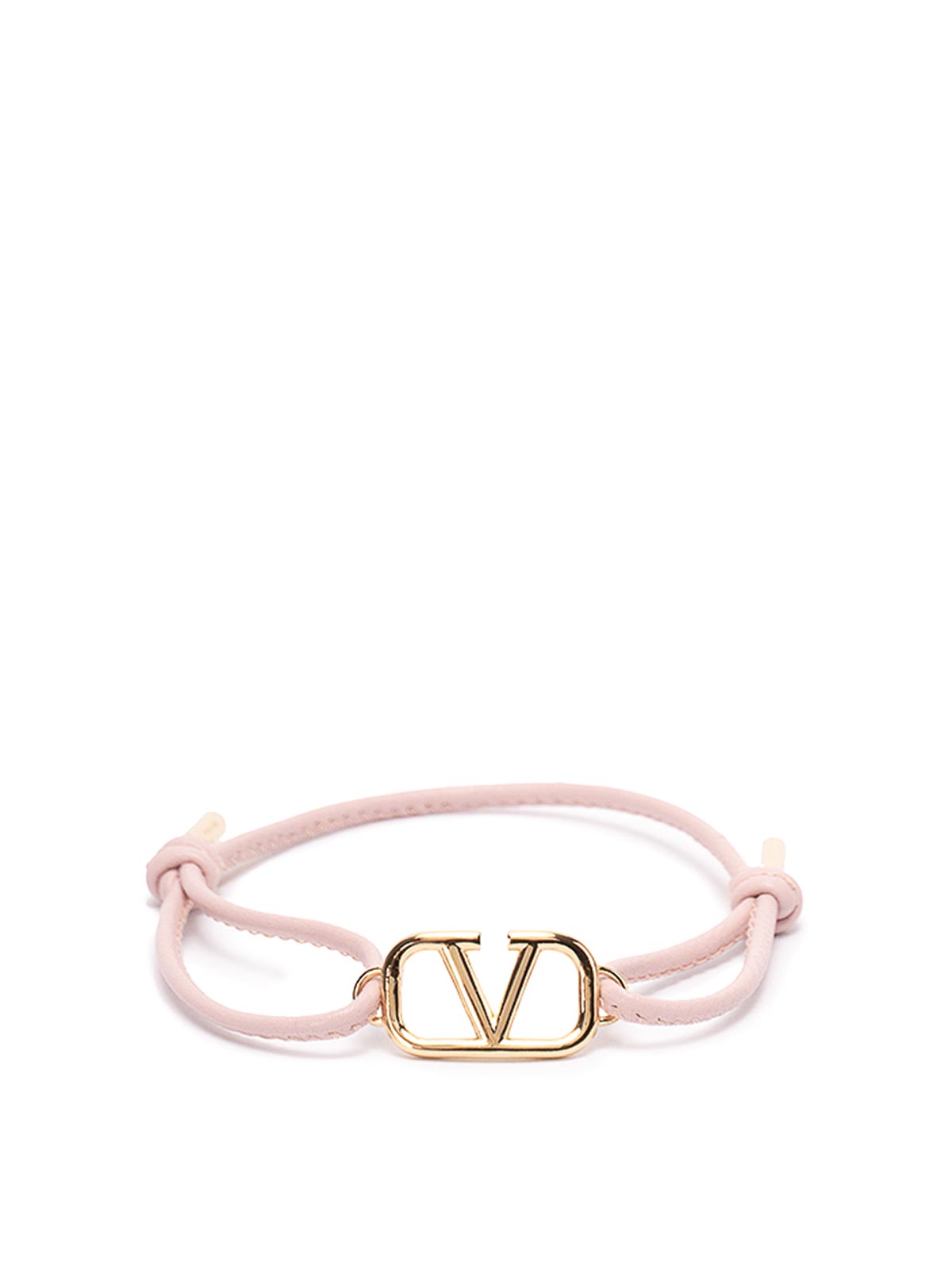 Valentino Garavani Vlogo Leather Bracelet