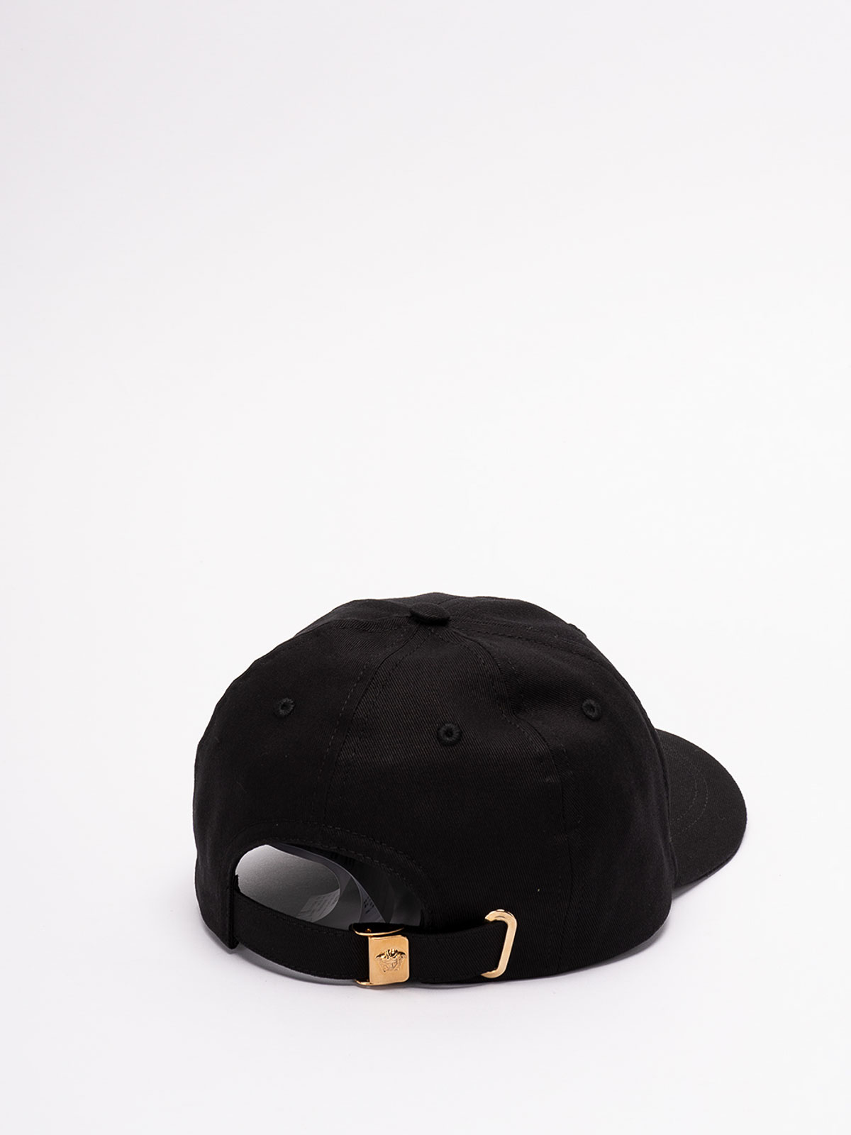 Shop Versace `` Embroidery Baseball Cap In Negro