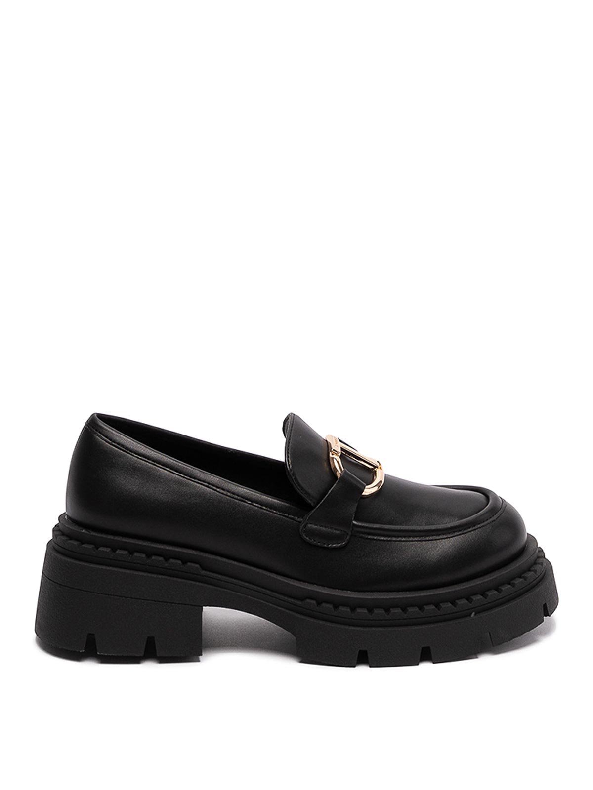 Shop Twinset Loafers With `oval T` In Black