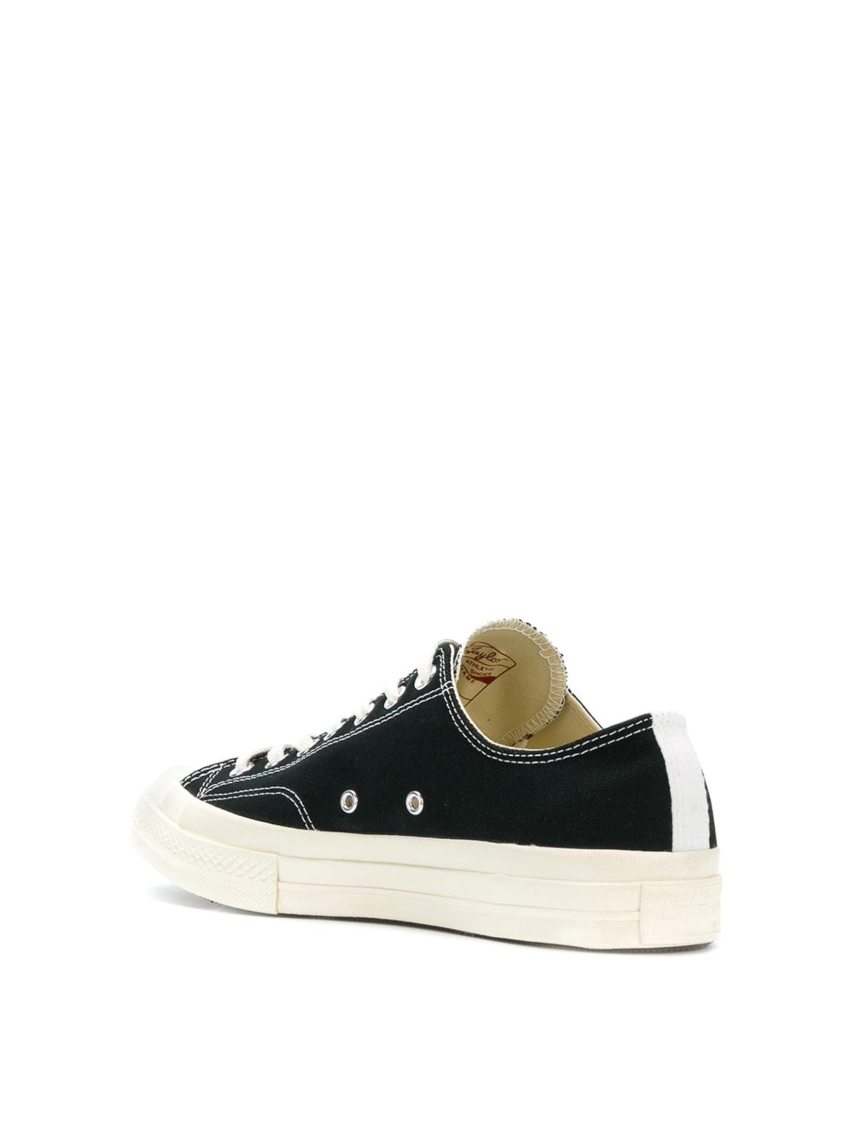 Shop Comme Des Garçons Play Sneakers With Heart Application In Black