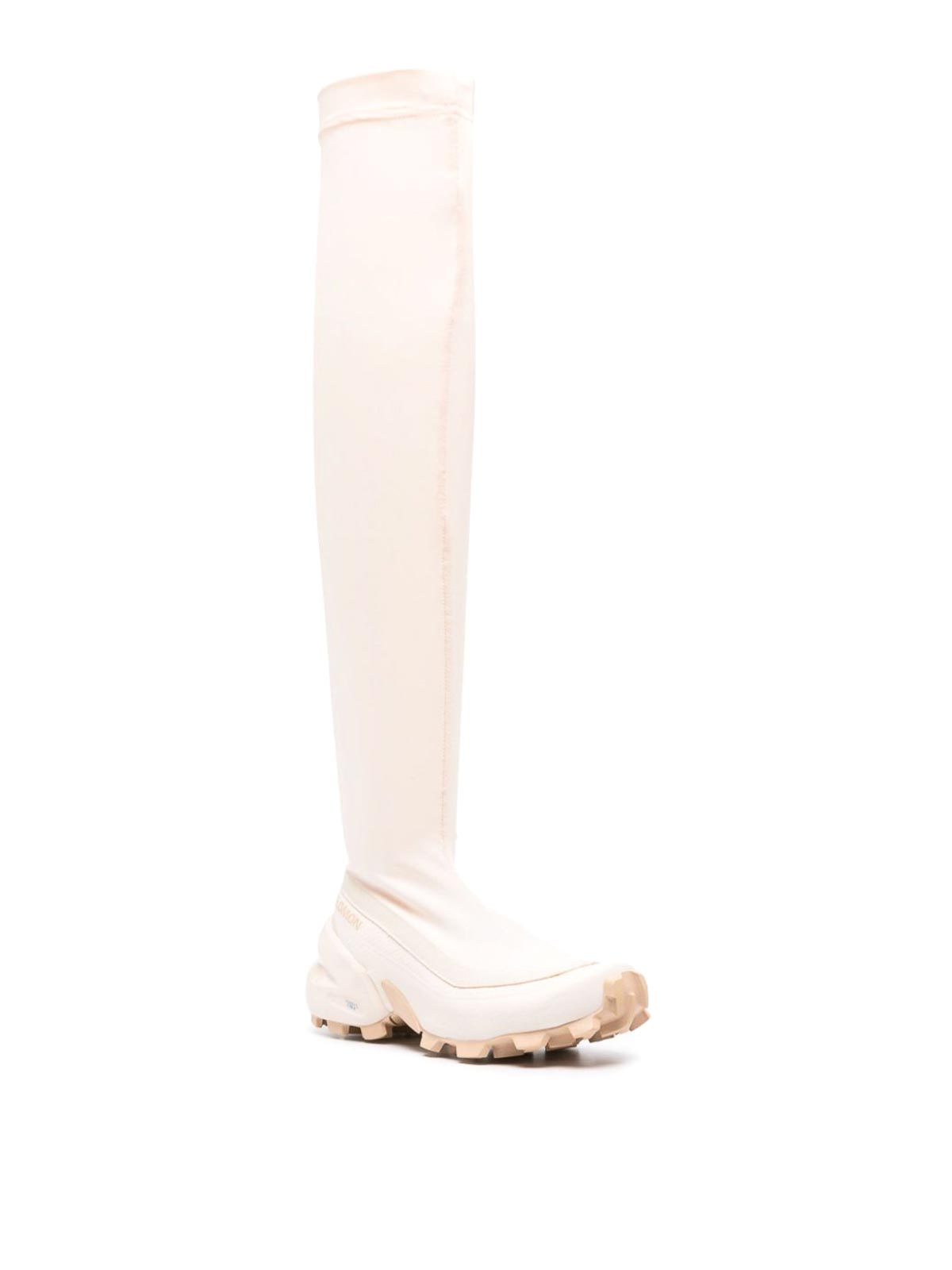 Shop Mm6 Maison Margiela Mm6 X Salomon Over-the-knee Boots In White