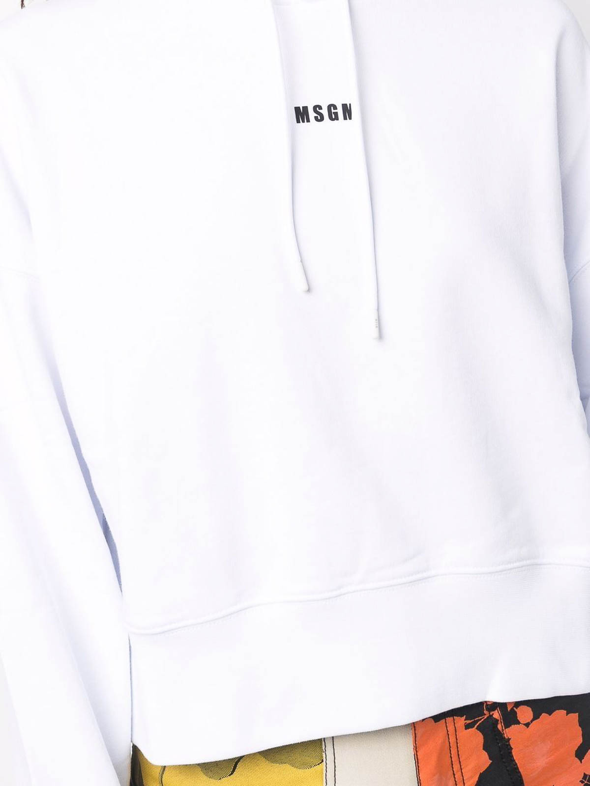 Shop Msgm Ped Logo Hoodie In White