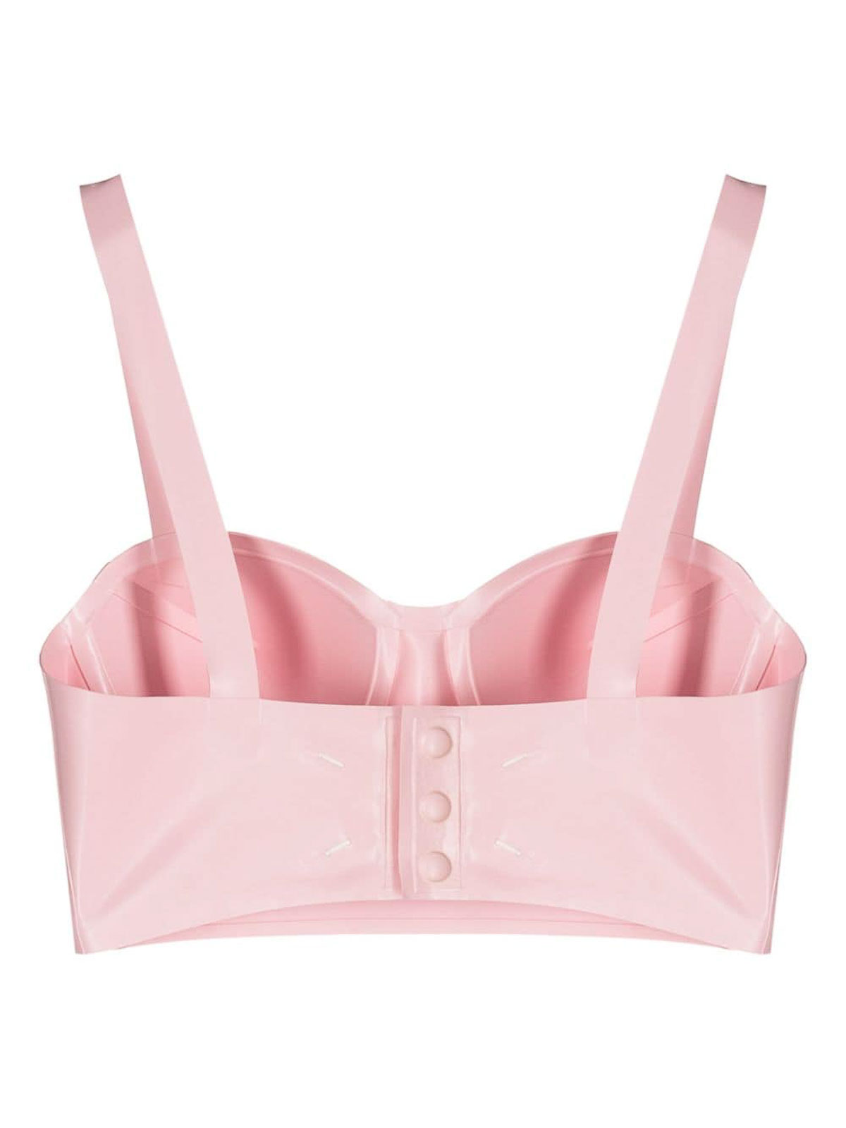 Top collo dritto in maglia trasparente senza reggiseno