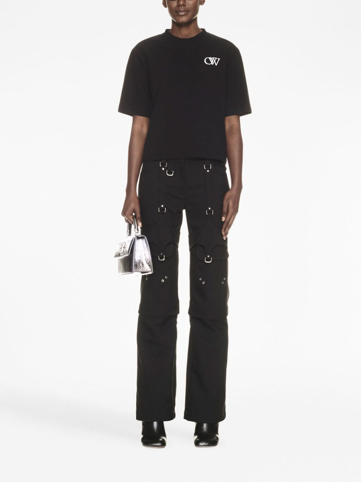 ★Off-White★ Offers Logo Print Short Sleeve T-Shirt Black O 22453342_52503196_600.jpg