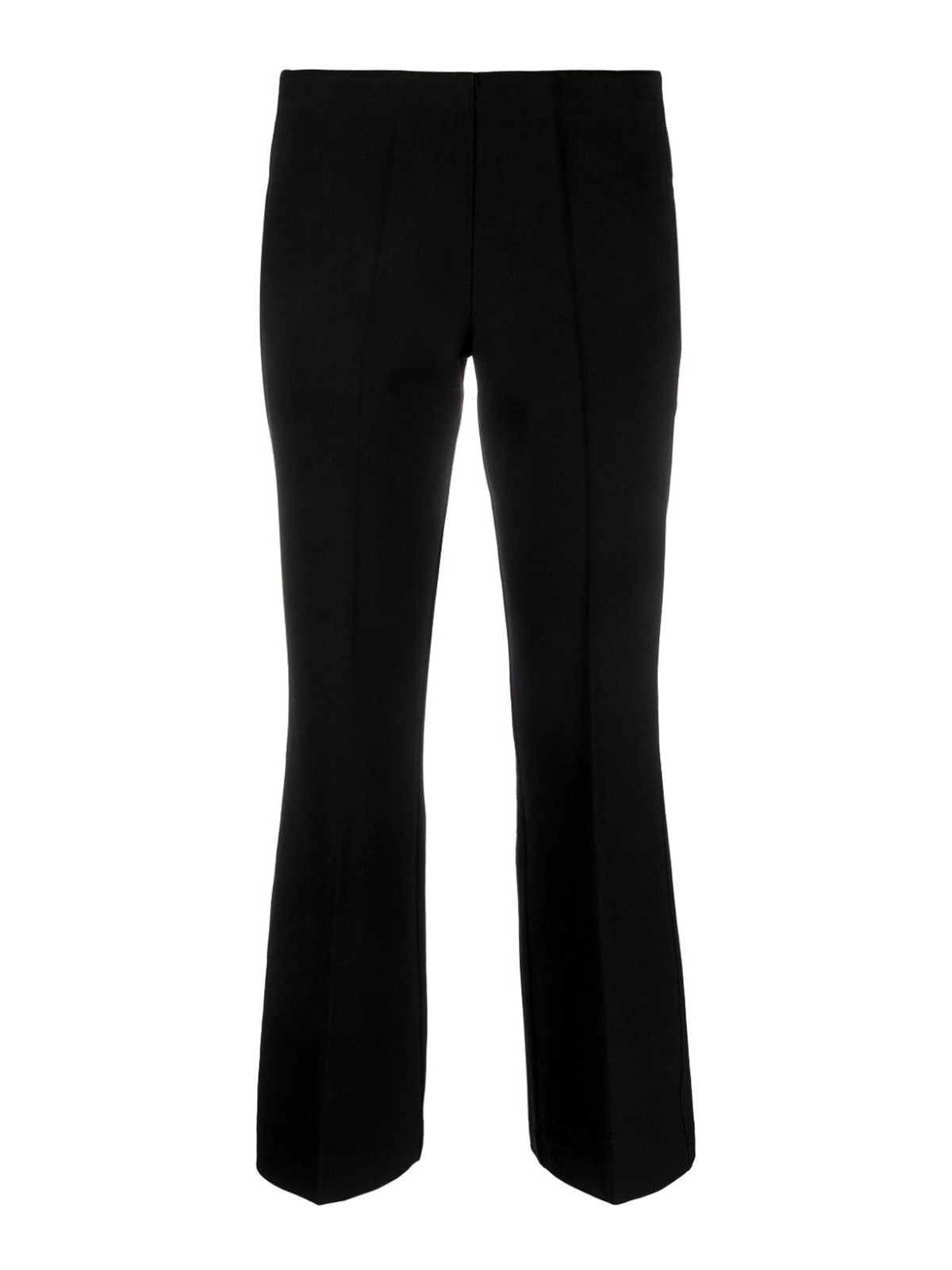 P.a.r.o.s.h Wool Flared Trousers In Black