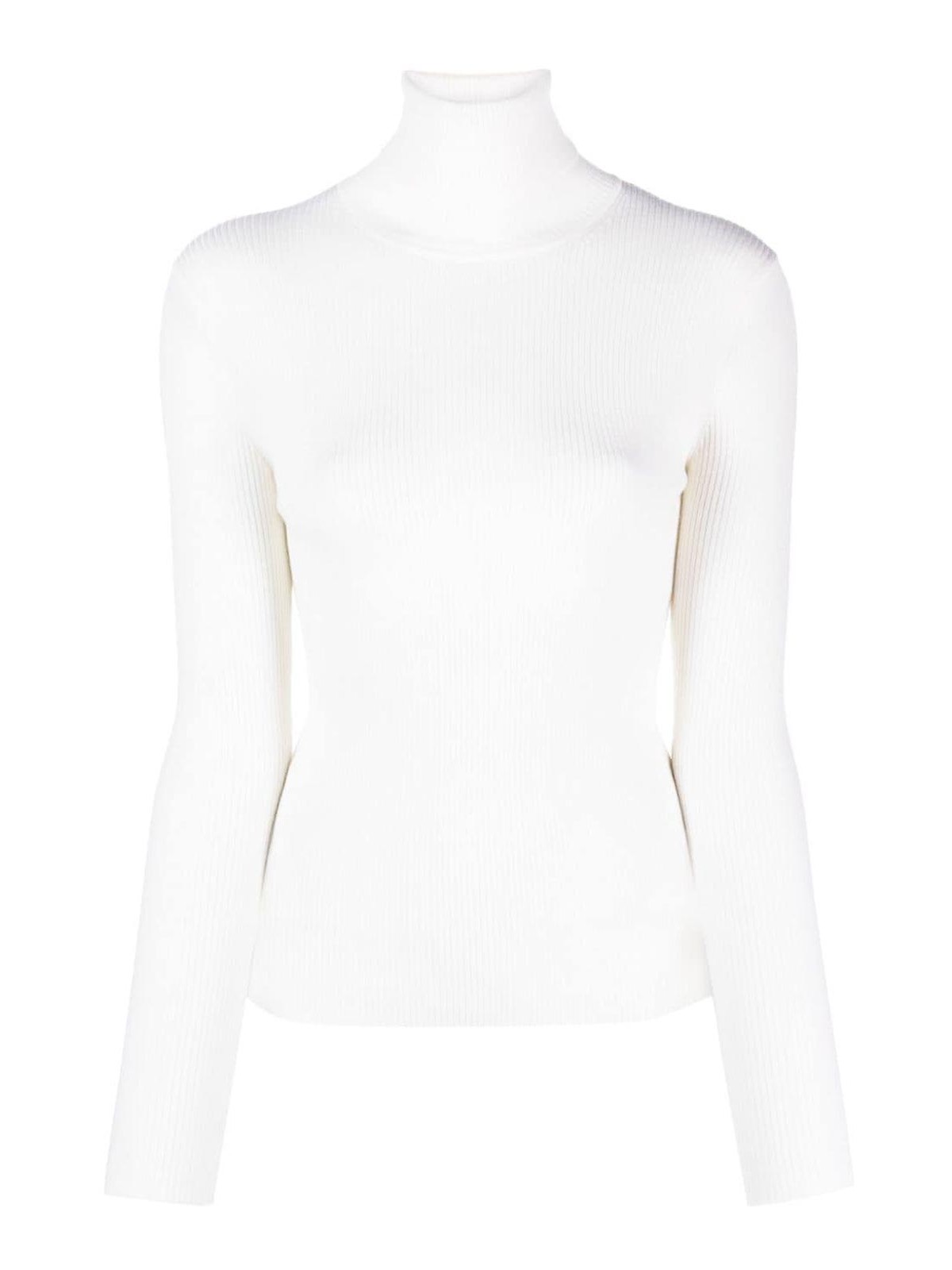 P.a.r.o.s.h Eck Ribbed-knit Wool Top In White