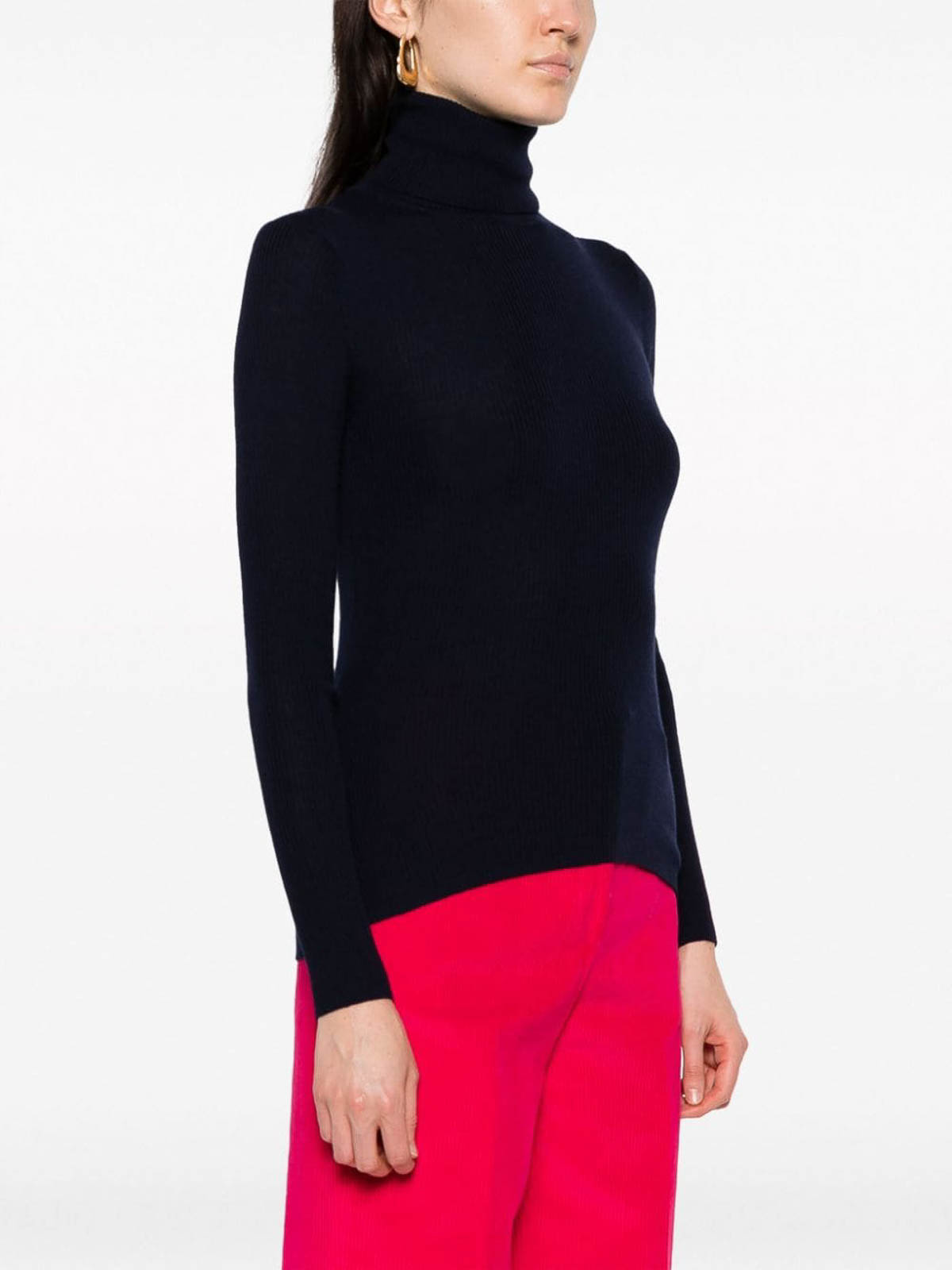 Shop P.a.r.o.s.h Eck Wool Jumper In Blue