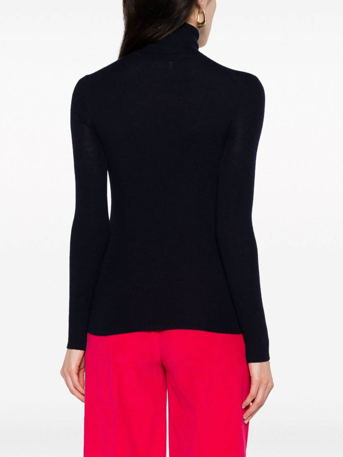 Shop P.a.r.o.s.h Eck Wool Jumper In Blue