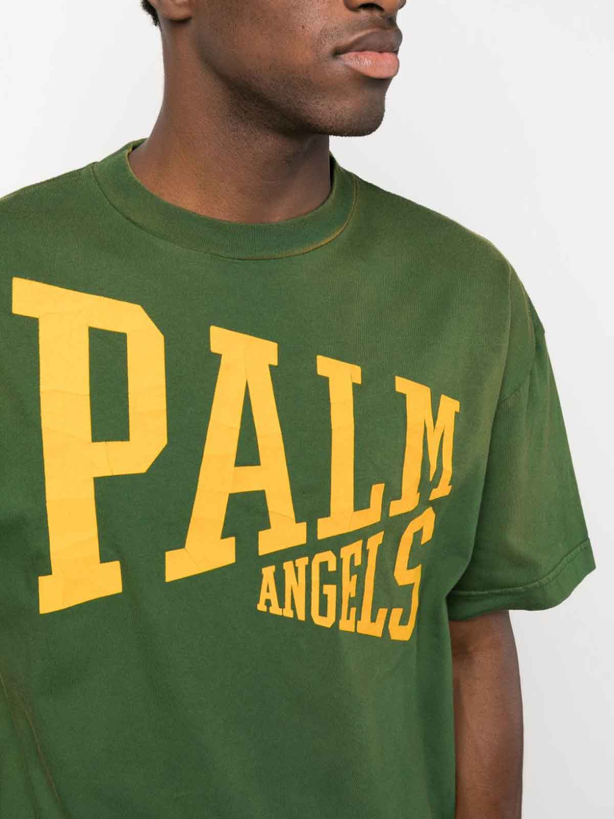 Shop Palm Angels Camiseta - Dorado In Gold