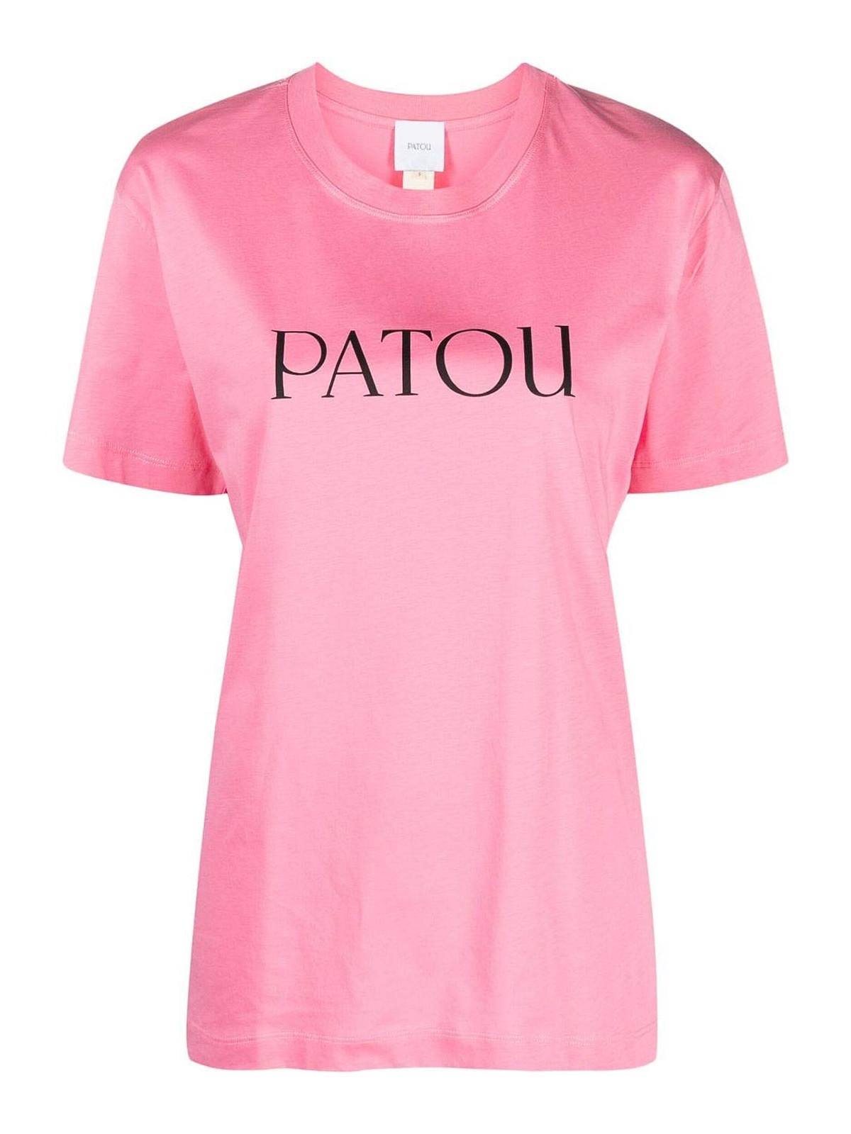 Shop Patou Logo-print Organic Cotton T-shirt In Nude & Neutrals
