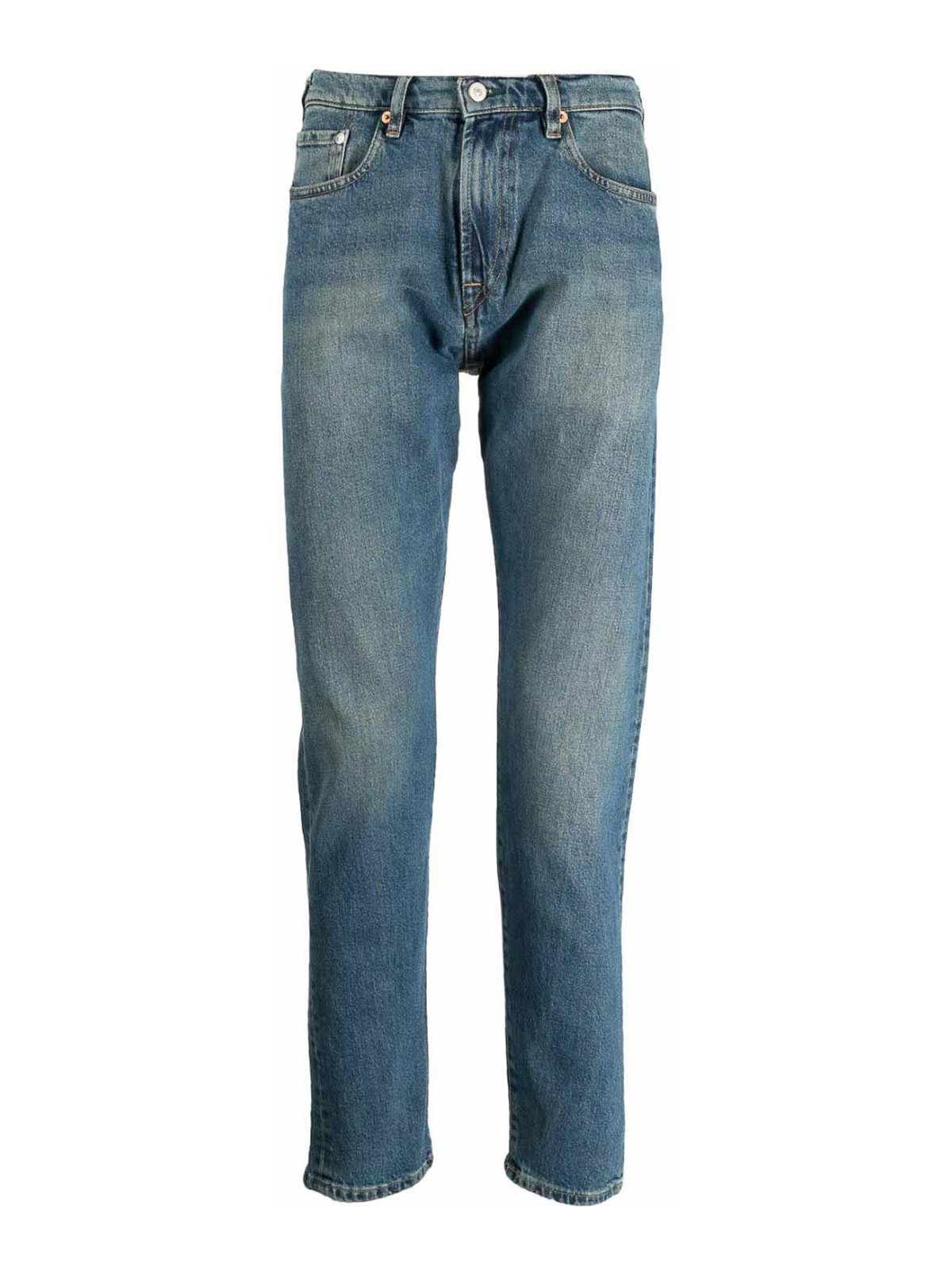 Shop Paul Smith Mid-rise Straight-leg Jeans In Dark Wash