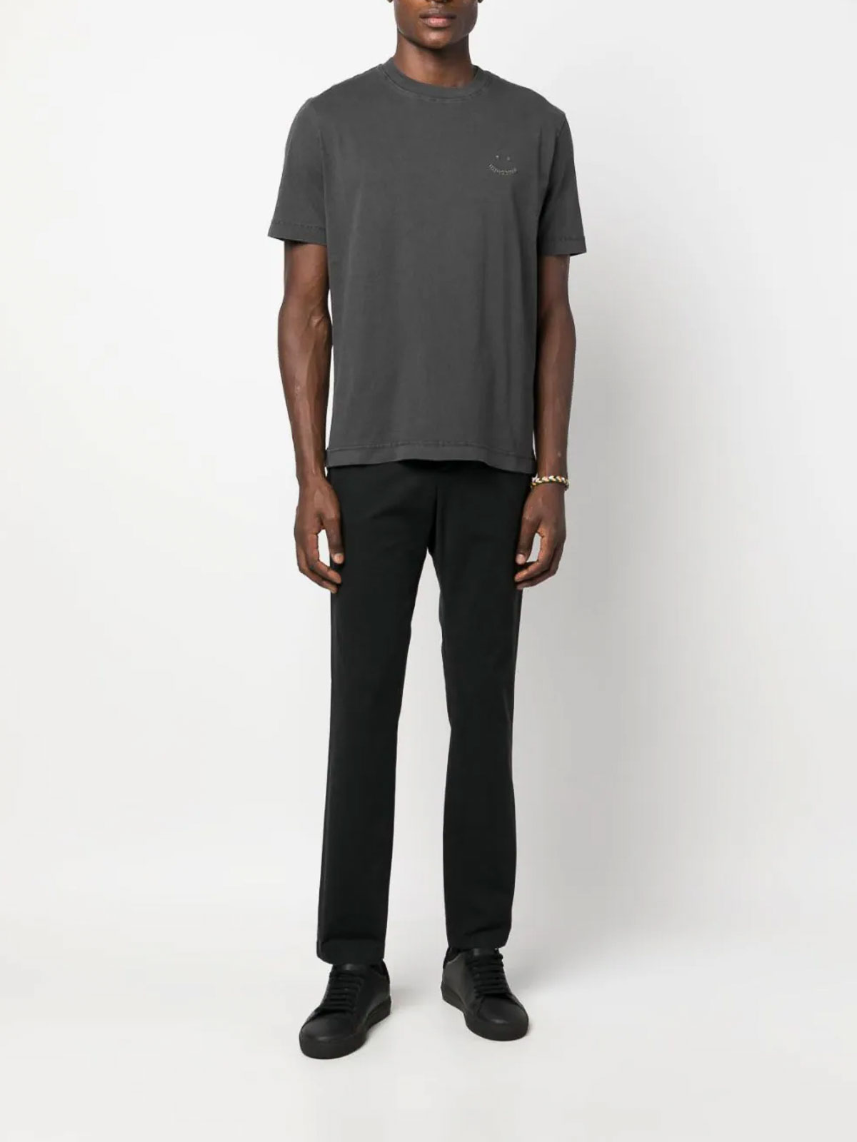 Shop Paul Smith Zebra-patch Chino Trousers In Black