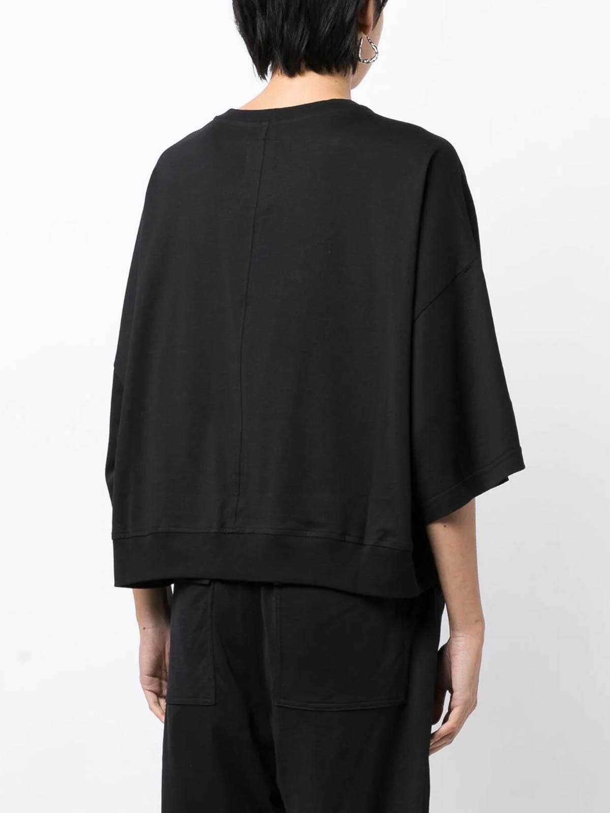 Rick Owens logo-embroidered cotton t-shirt | CW02C9404CHJEG09