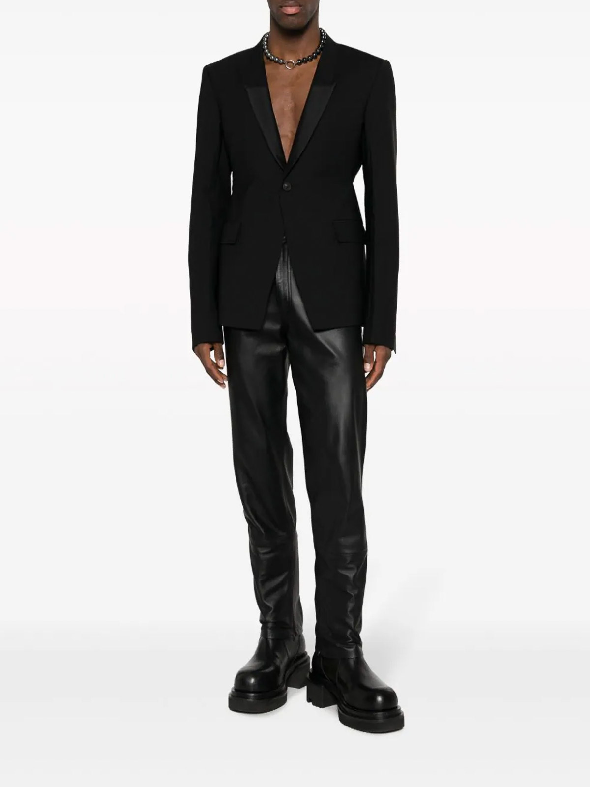 Blazers Rick Owens - Single-breasted virgin wool blend blazer