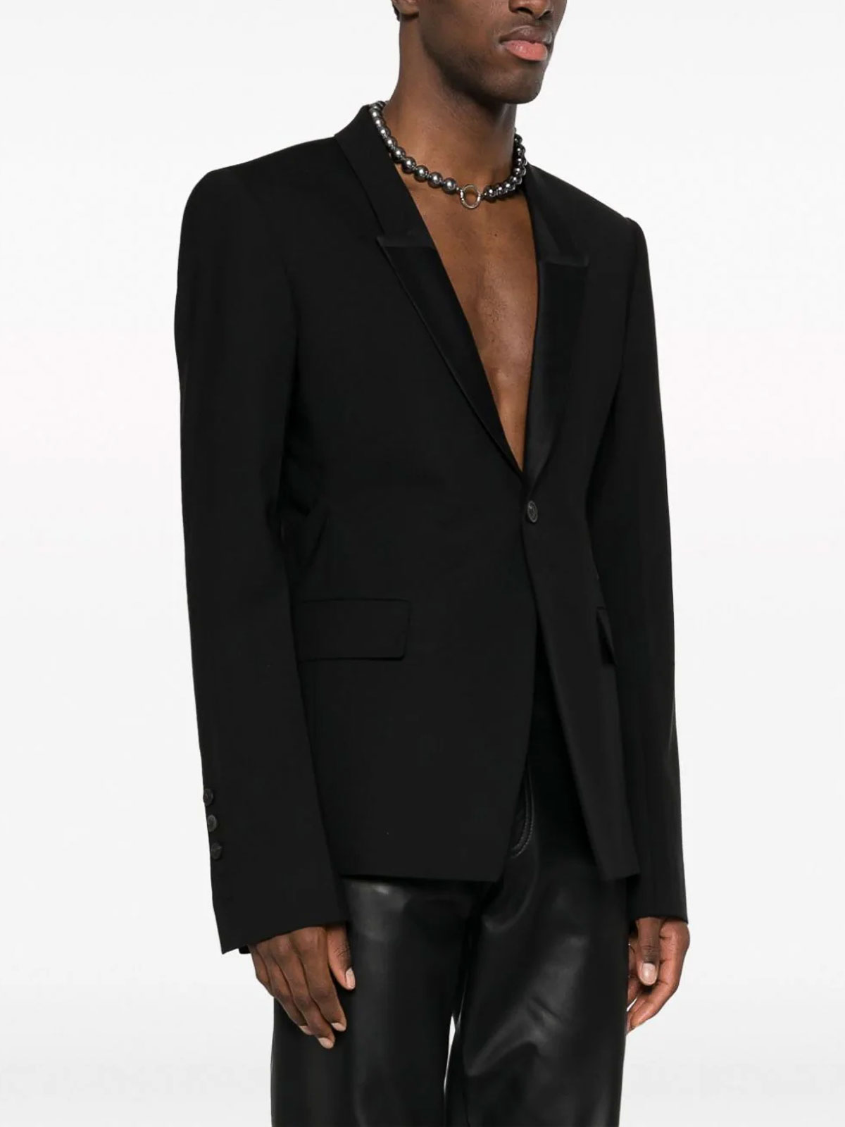 Blazers Rick Owens - Single-breasted virgin wool blend blazer