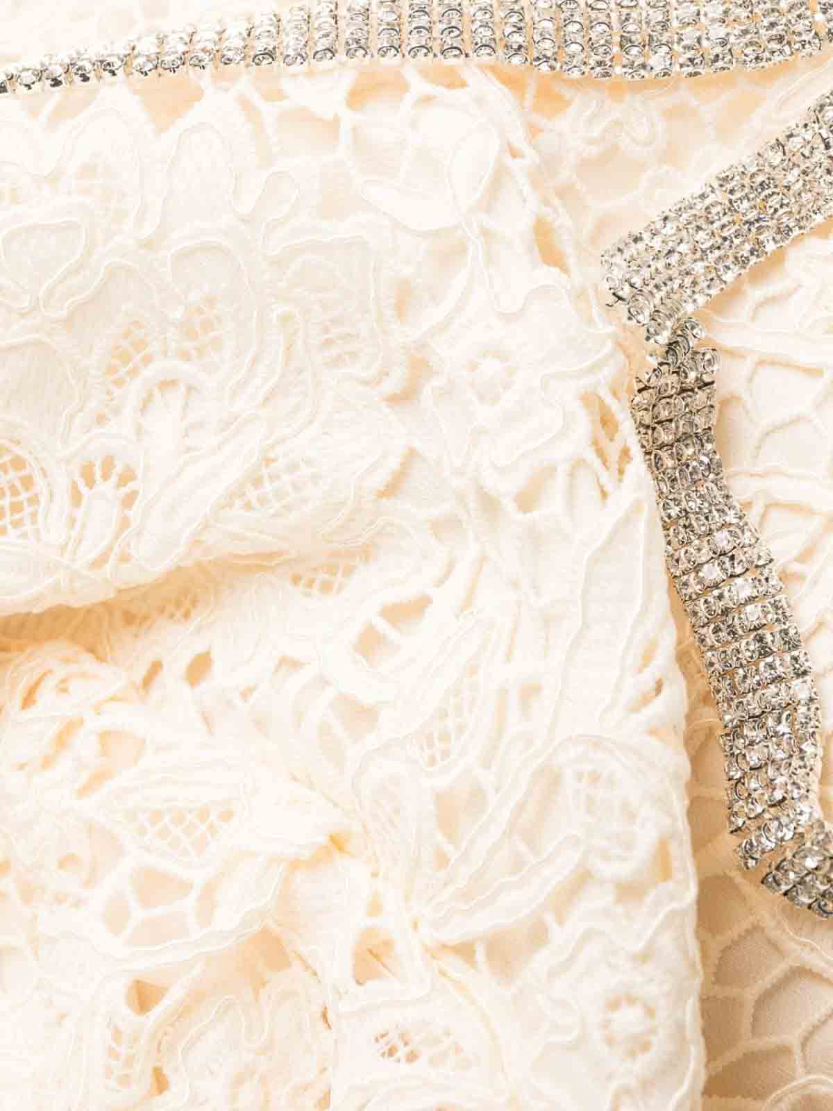 Self Portrait crystal-embellished corded-lace dress|PF23035SC