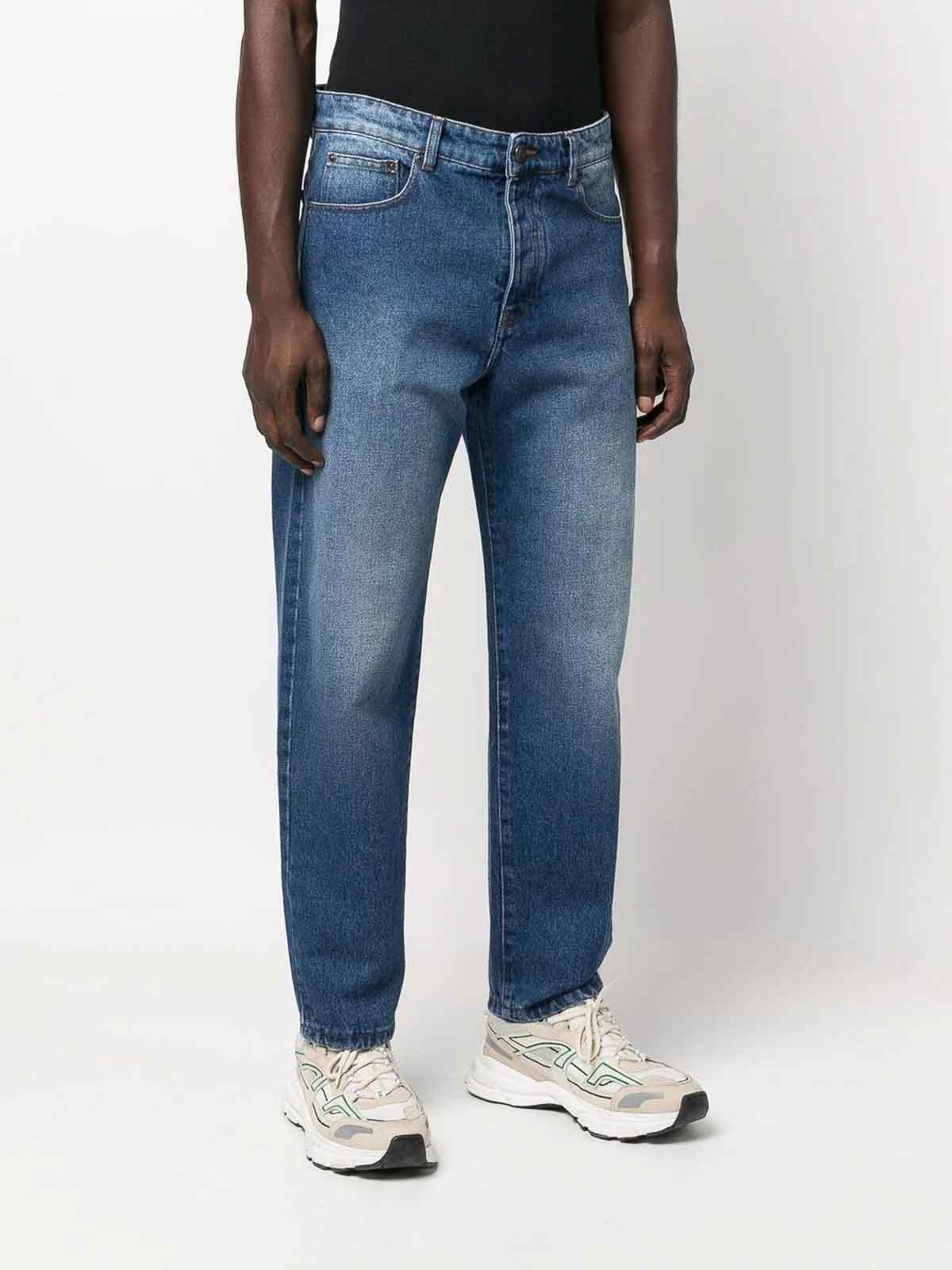 Shop Ami Alexandre Mattiussi Paris Straight Fit Denim Jeans In Blue