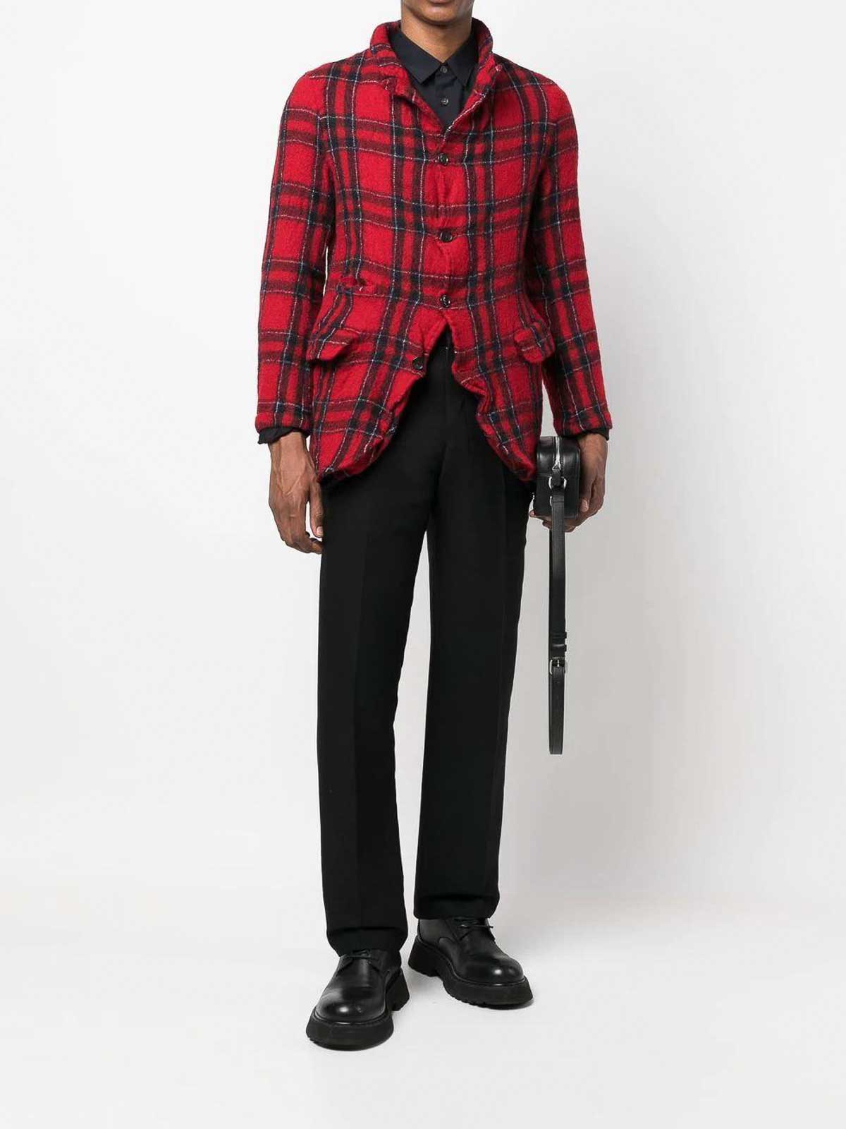 Comme Des Garcons tartan-check single-breasted blazer|FJJ003W22