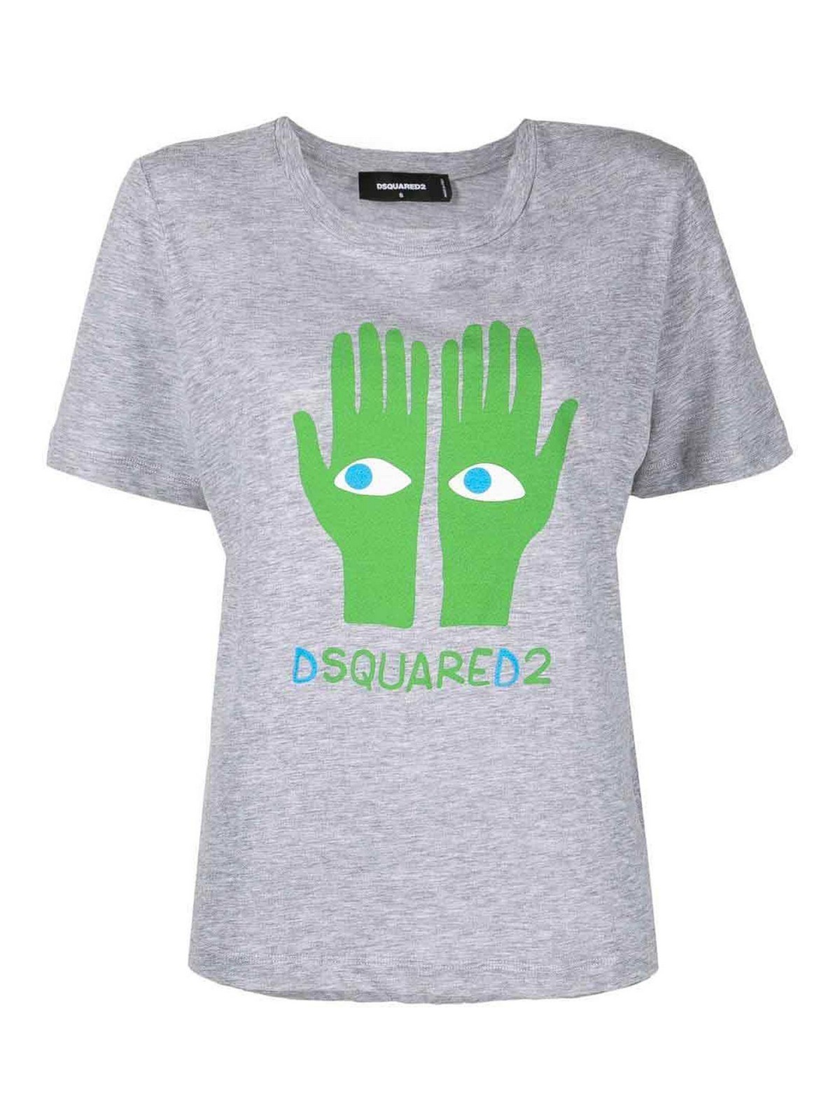 Shop Dsquared2 Logo-print Detail T-shirt In Grey
