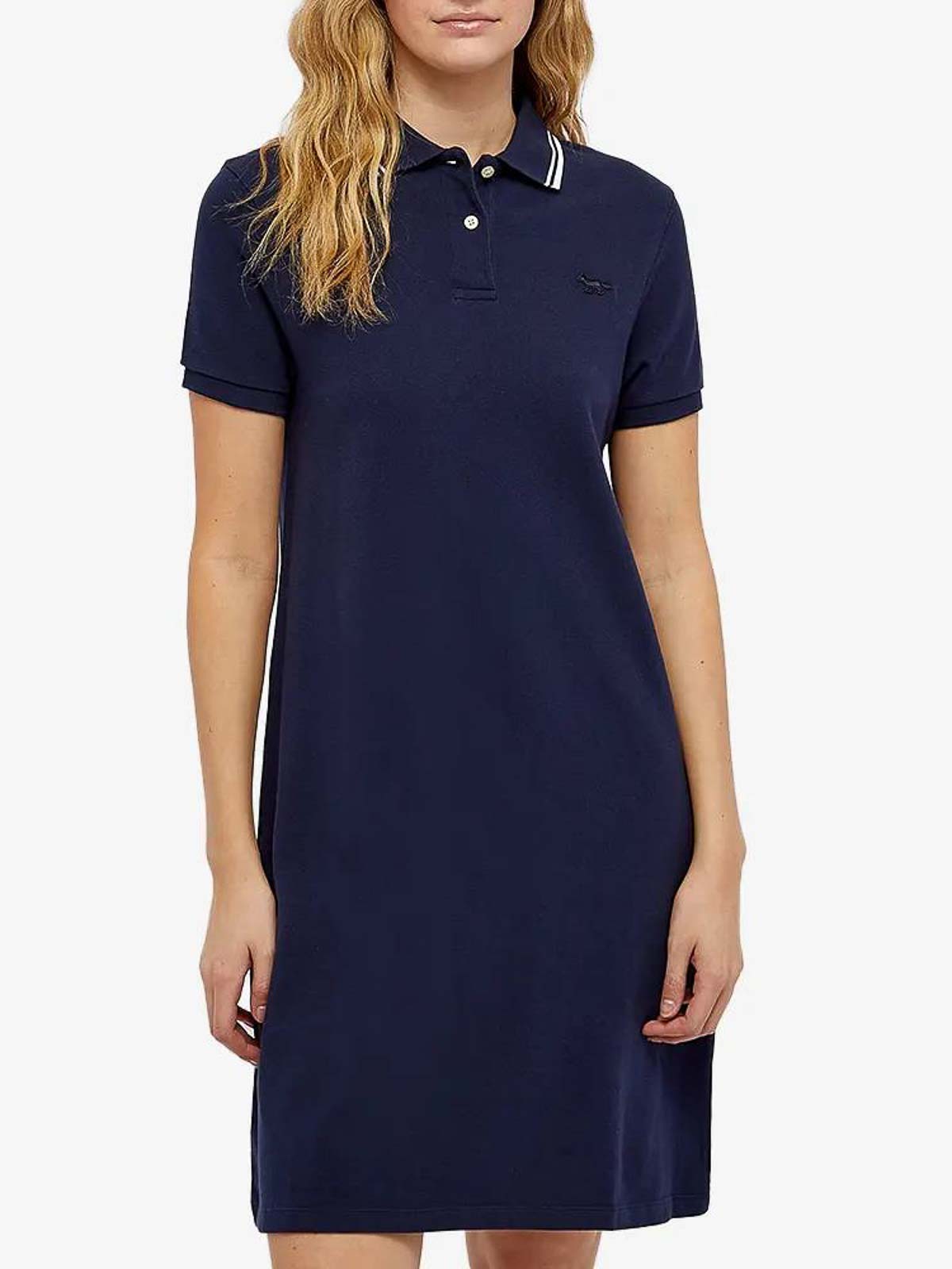 maison kitsune shirt dress Maison Kitsun Tied-Neck Belted Midi Shirt Dress
