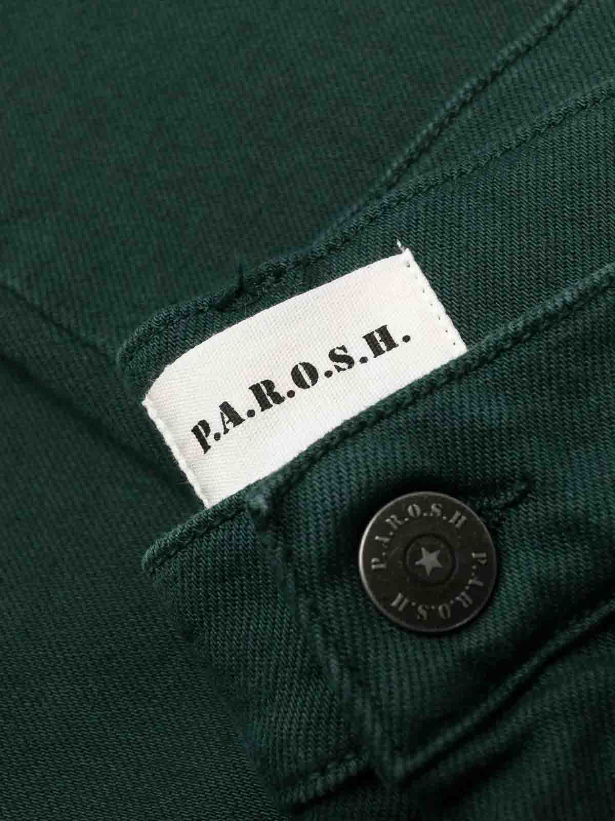 Shop P.a.r.o.s.h Eg Denim Jeans In Dark Green