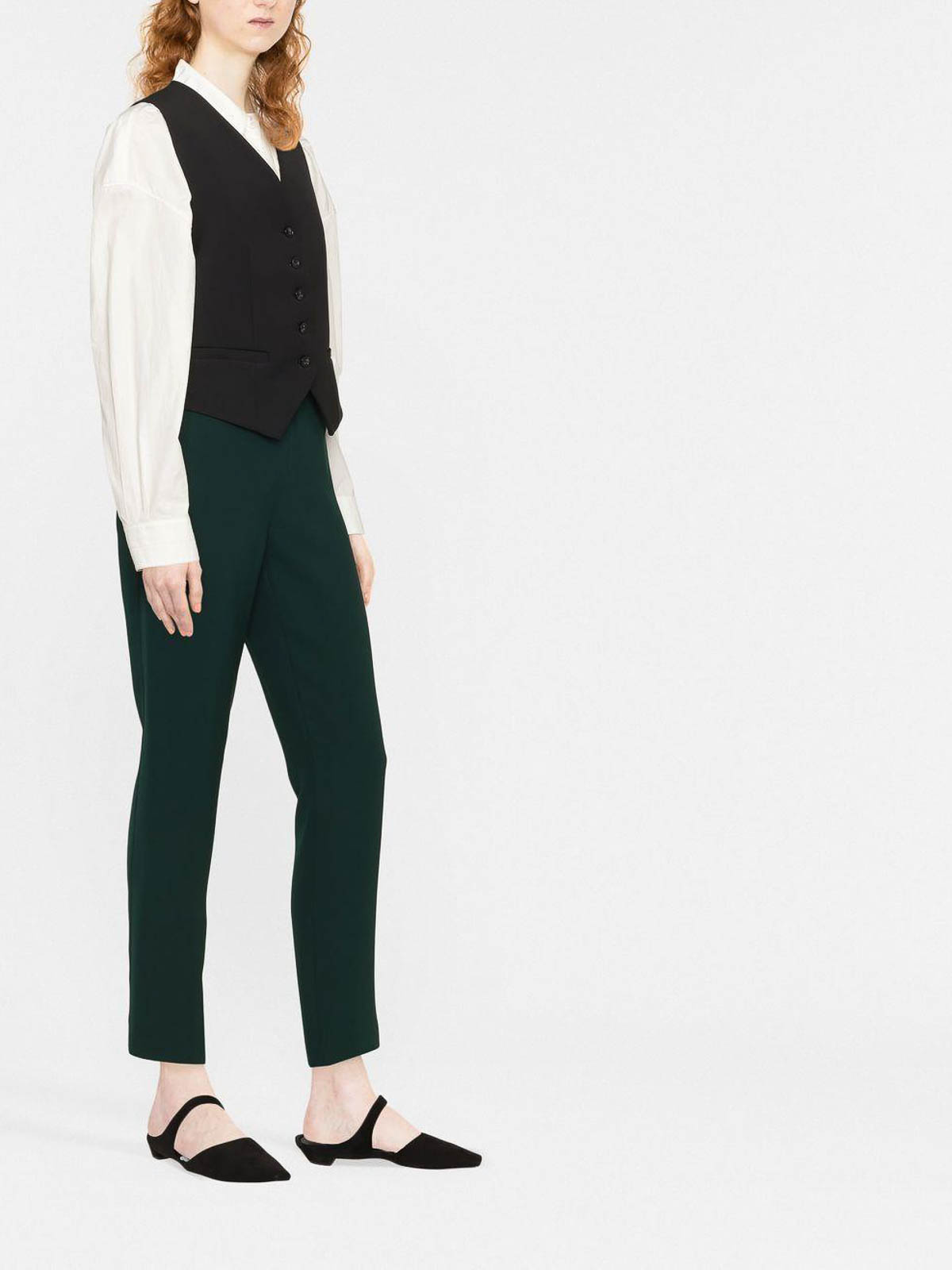 Shop P.a.r.o.s.h D Elasticated Trousers In Green