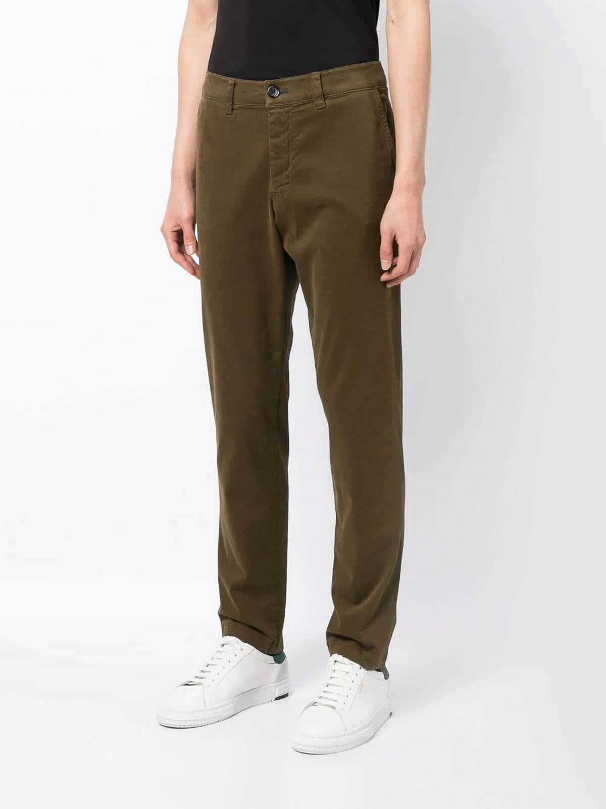 Shop Paul Smith Straight-leg Chino Trousers In Green