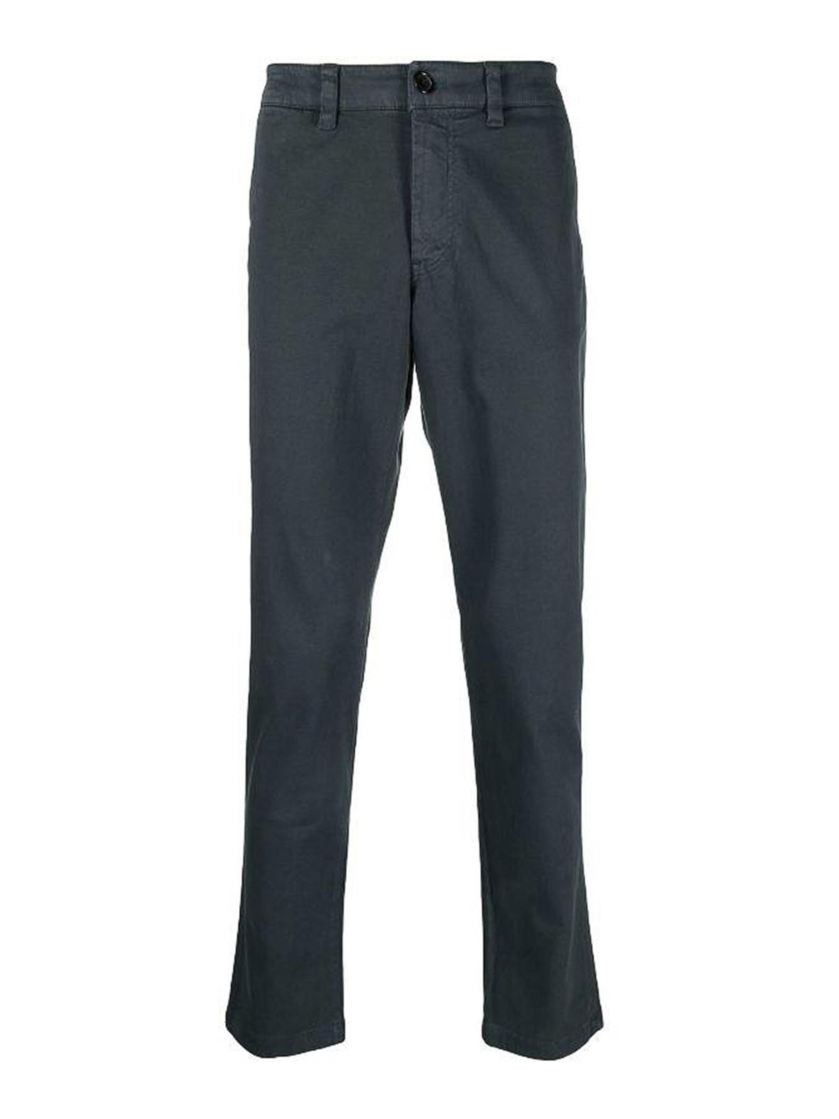 Paul Smith Organic-cotton Straight-leg Trousers In Black
