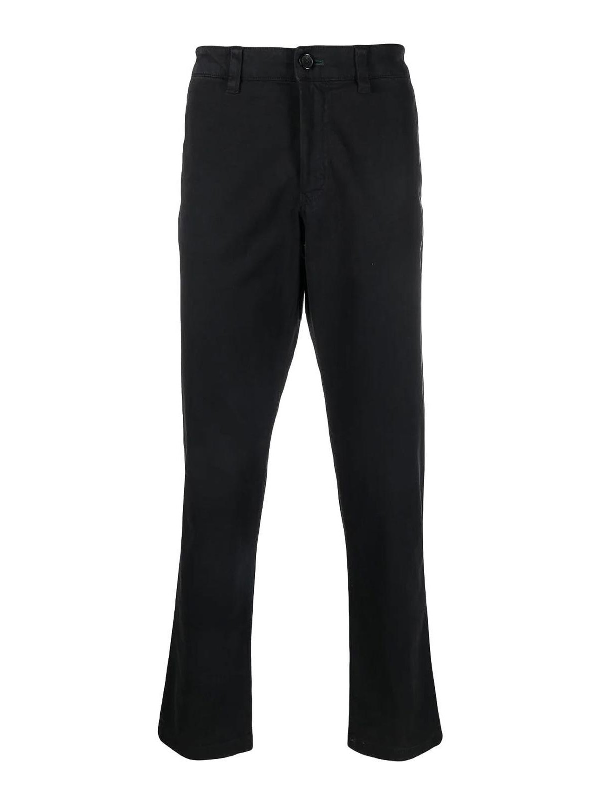 Paul Smith Organic-cotton Straight-leg Trousers In Black