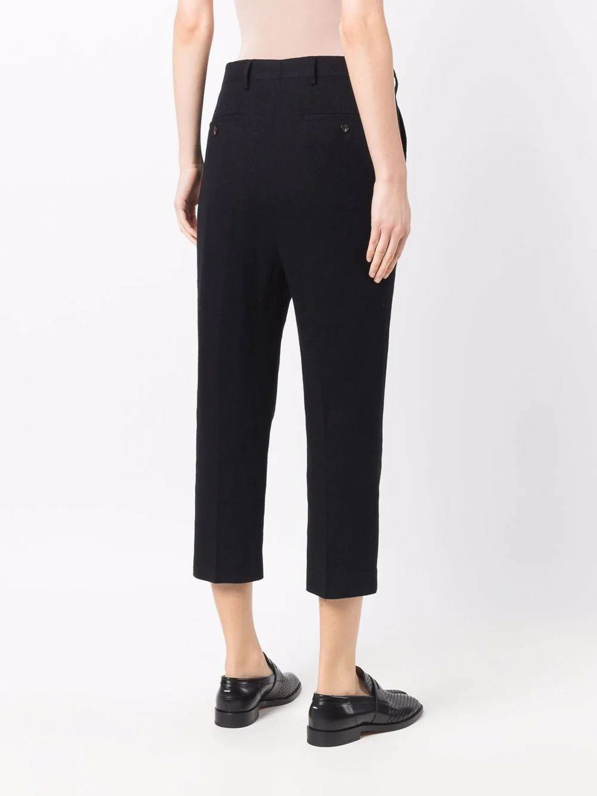 D.exterior Cropped Tailored Trousers in Natural | Lyst UK