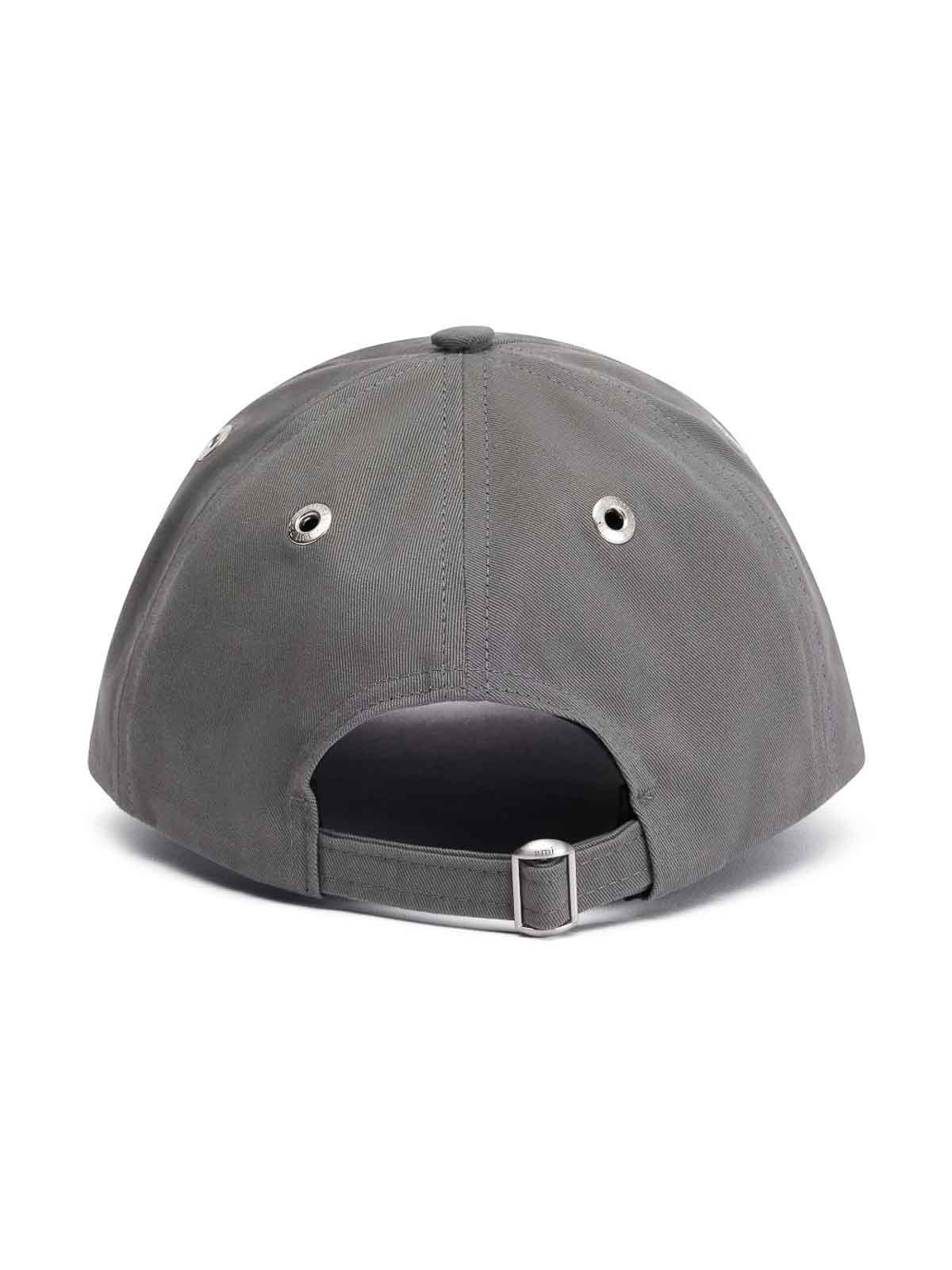 Ami Paris logo-embroidered cotton cap - Grey|UCP006CO0051087