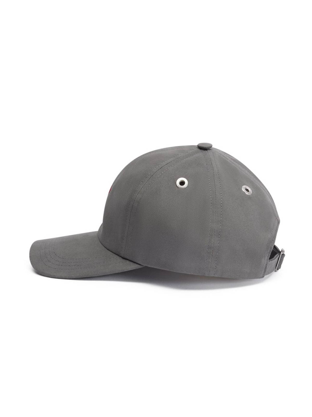 Ami Paris logo-embroidered cotton cap - Grey|UCP006CO0051087 Ami Paris logo-embroidered cotton cap - Grey|UCP006CO0051087