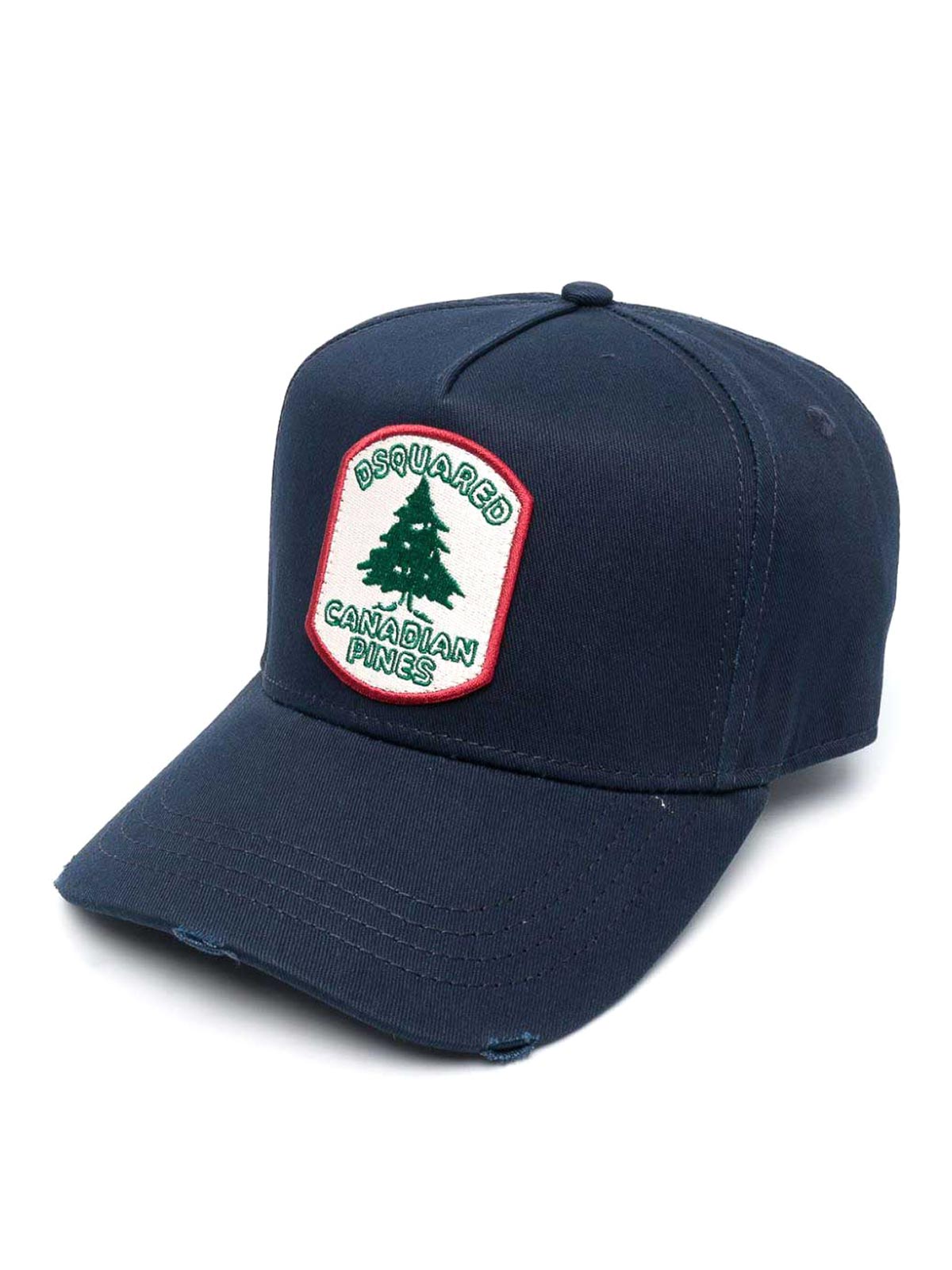 Shop Dsquared2 Logo-patch Cotton Baseball Cap In Dark Blue