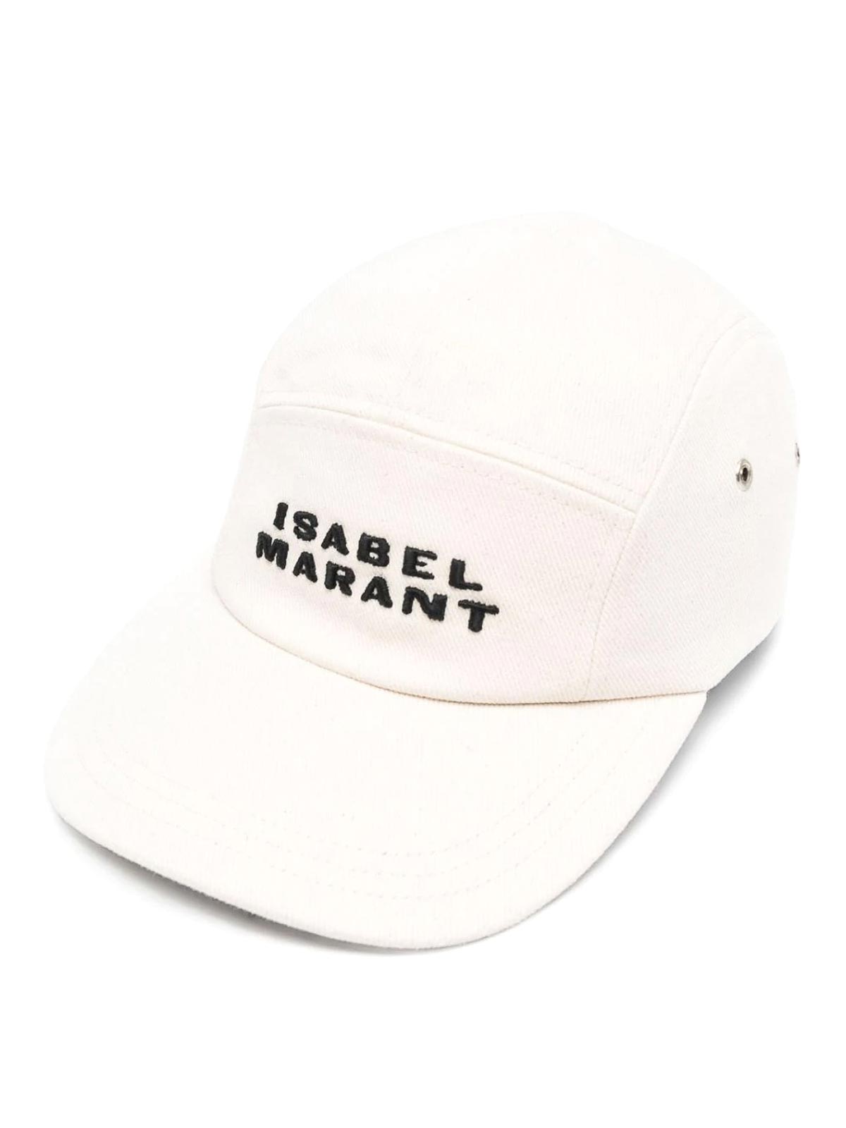 Shop Isabel Marant Logo-embroidered Cotton Cap In Light Beige