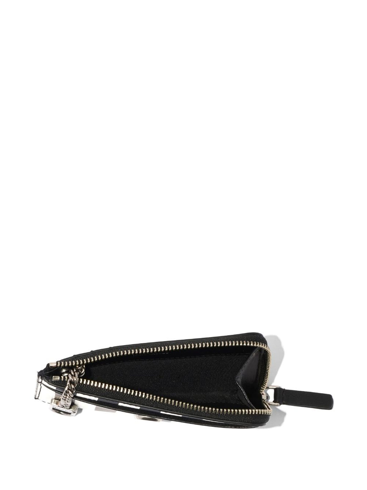 Shop Marc Jacobs The Stripe Zipped Wallet In Black